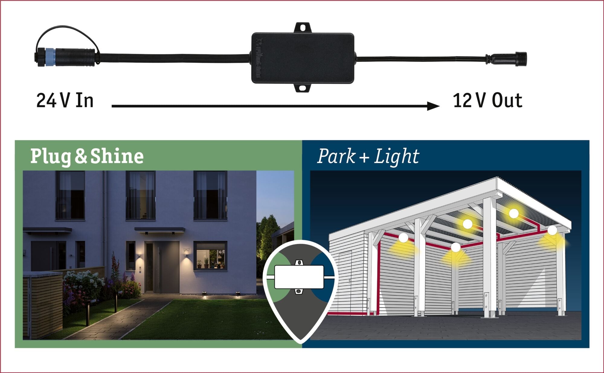 Park + Light 24V - 12V IP67 Schwarz - Paulmann - 94550