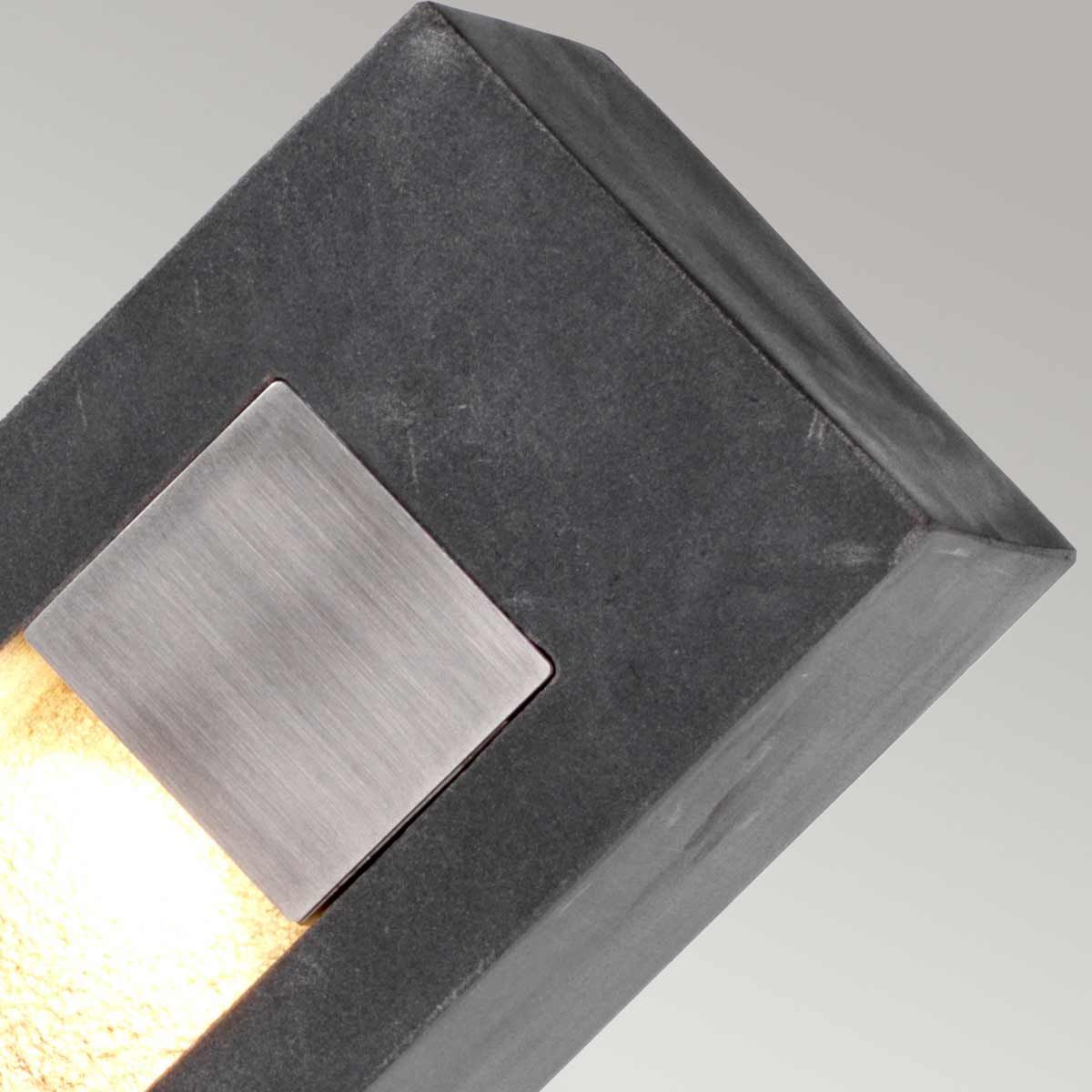 Parkstone Großer LED - Poller - Basaltstein mit Edelstahl - Elsteadlighting - PARKSTONE - BOL - A