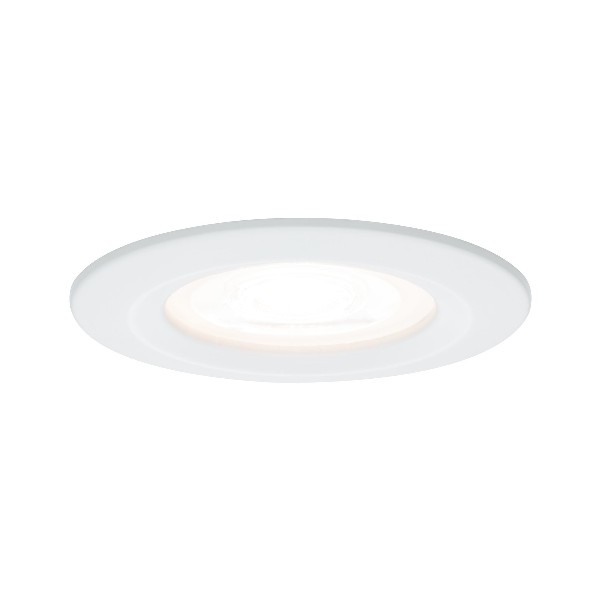 EBL Set Nova rd starr LED IP44 3-stepdim1x6,5W 230V GU10 51mm Weiß matt/Alu