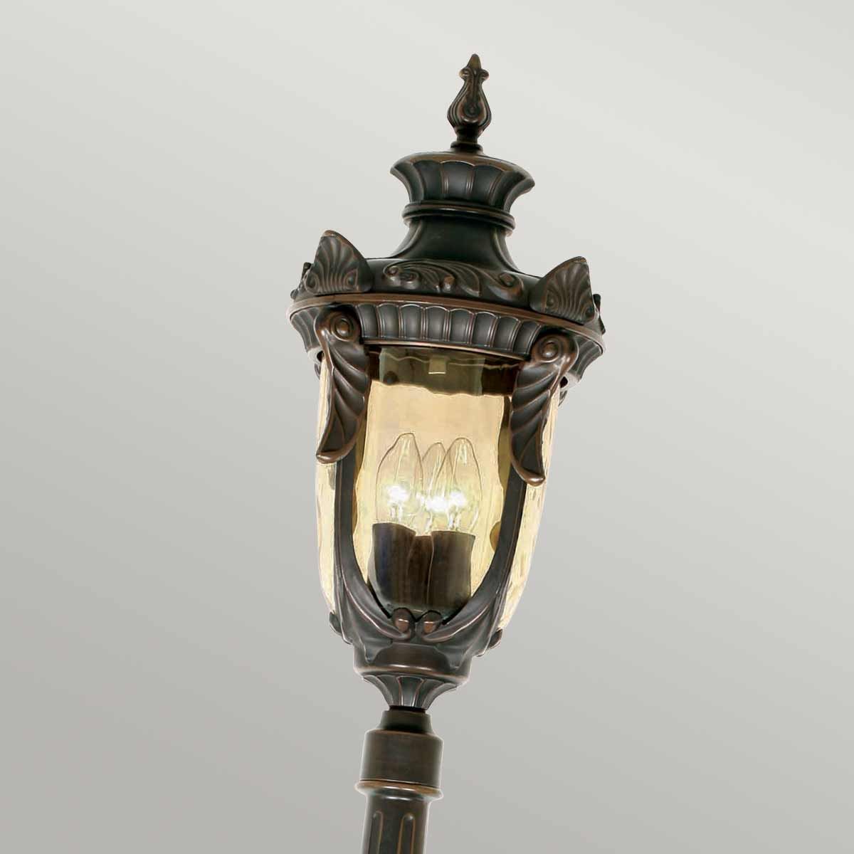 Philadelphia 3 - flammiger großer Laternenpfahl - Altbronze - Elsteadlighting - PH5 - L - OB
