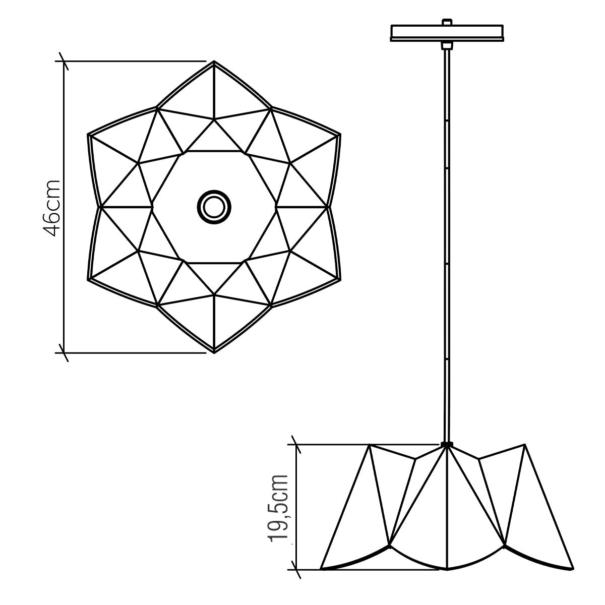 Physalis Pendelleuchte - Accord Lighting - QN - PHYSALIS - P - M - TEAK