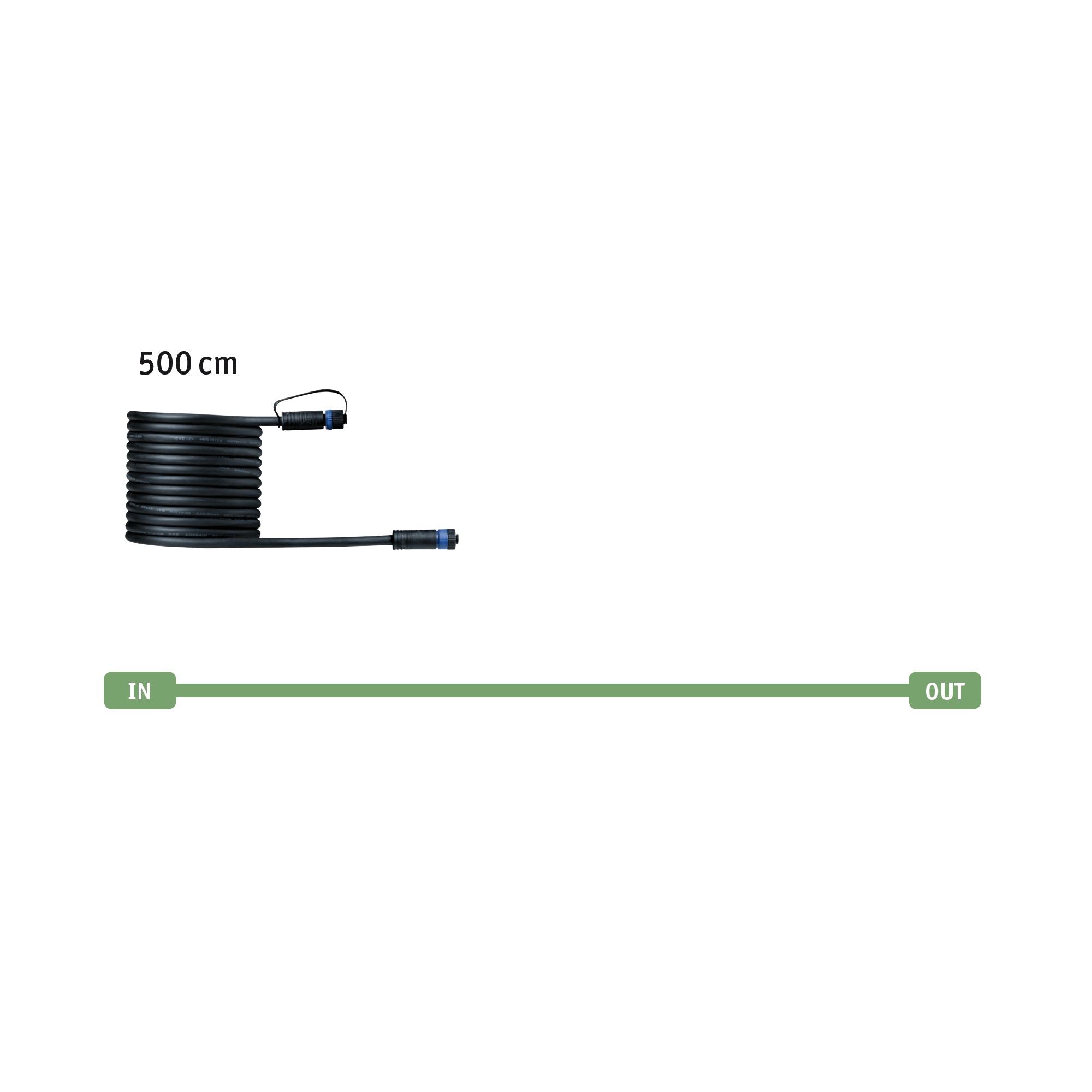 Plug & Shine Kabel 5m IP68 Schwarz - Paulmann - 94276