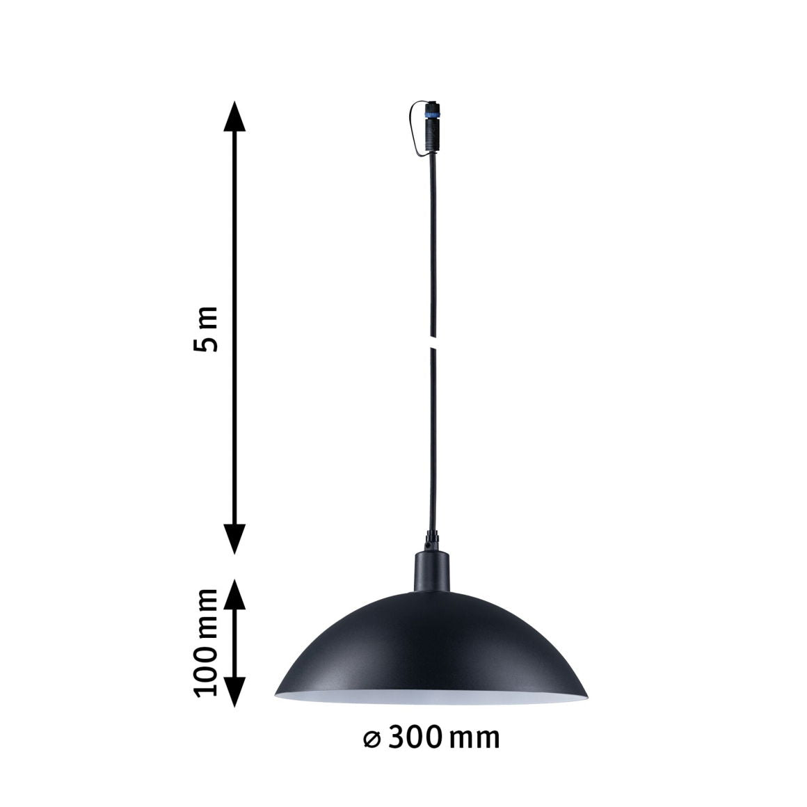 Plug & Shine Pendelleuchte Mapalo IP44 3000K 2W Anthrazit - Paulmann - 93103