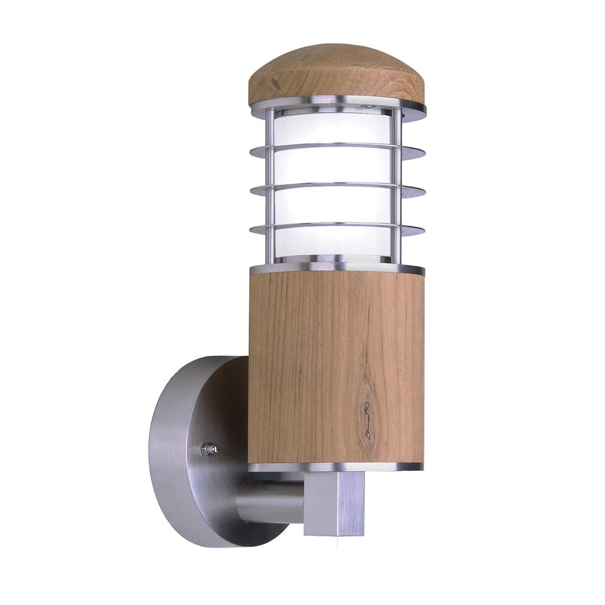 Poole 1 - flammige Wandleuchte - Teak und Edelstahl - Elsteadlighting - GZ - POOLE - W