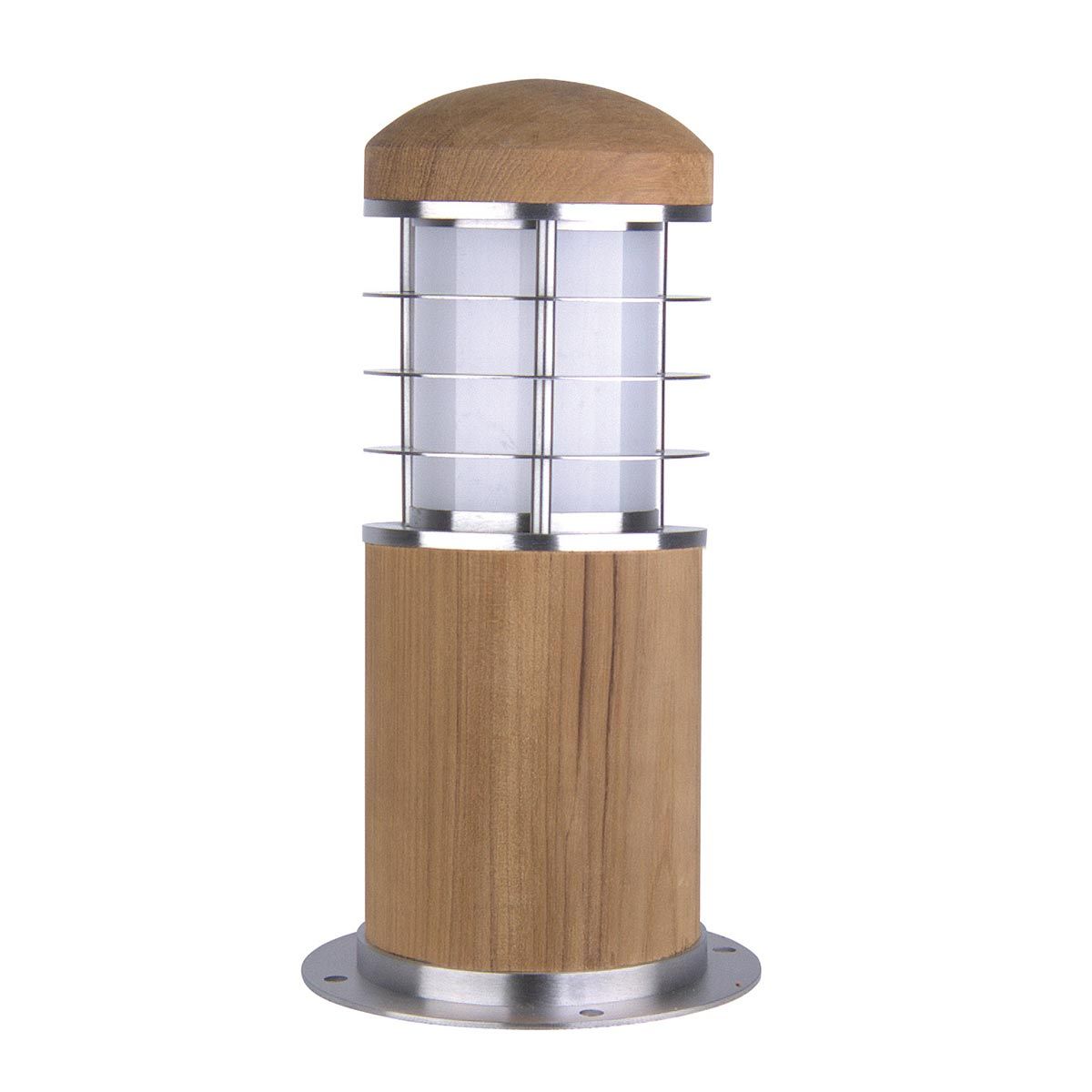 Poole 1 - flammiger Mini - Poller - Teak und Edelstahl - Elsteadlighting - GZ - POOLE - MB