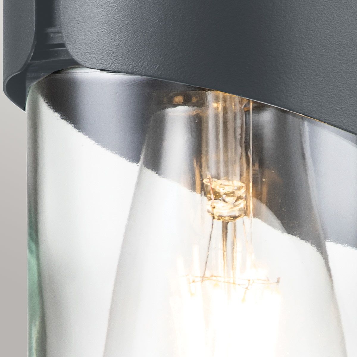 Porto 1 - flammige Wandlaterne - Grau - Elsteadlighting - PORTO