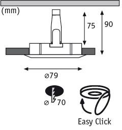 Premium LED Einbauleuchte IP44 rund 79mm GU10 max. 50W 230V dimmbar Weiß - Paulmann - 5792