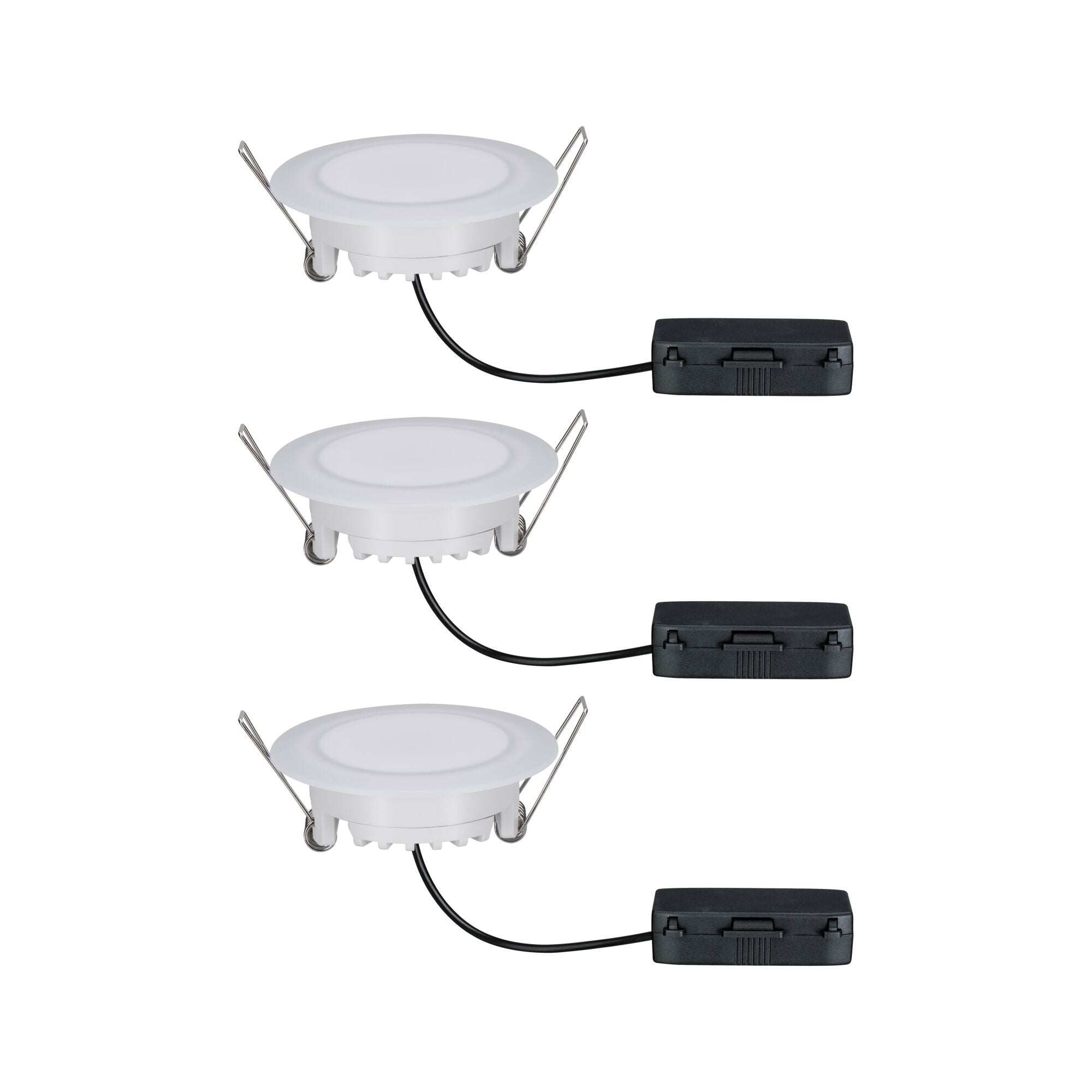 Premium Suon Basisset IP44 rund 90mm 3x5W 3x450lm 230V dimmbar 2700K Satin/Weiß - Paulmann - 99940