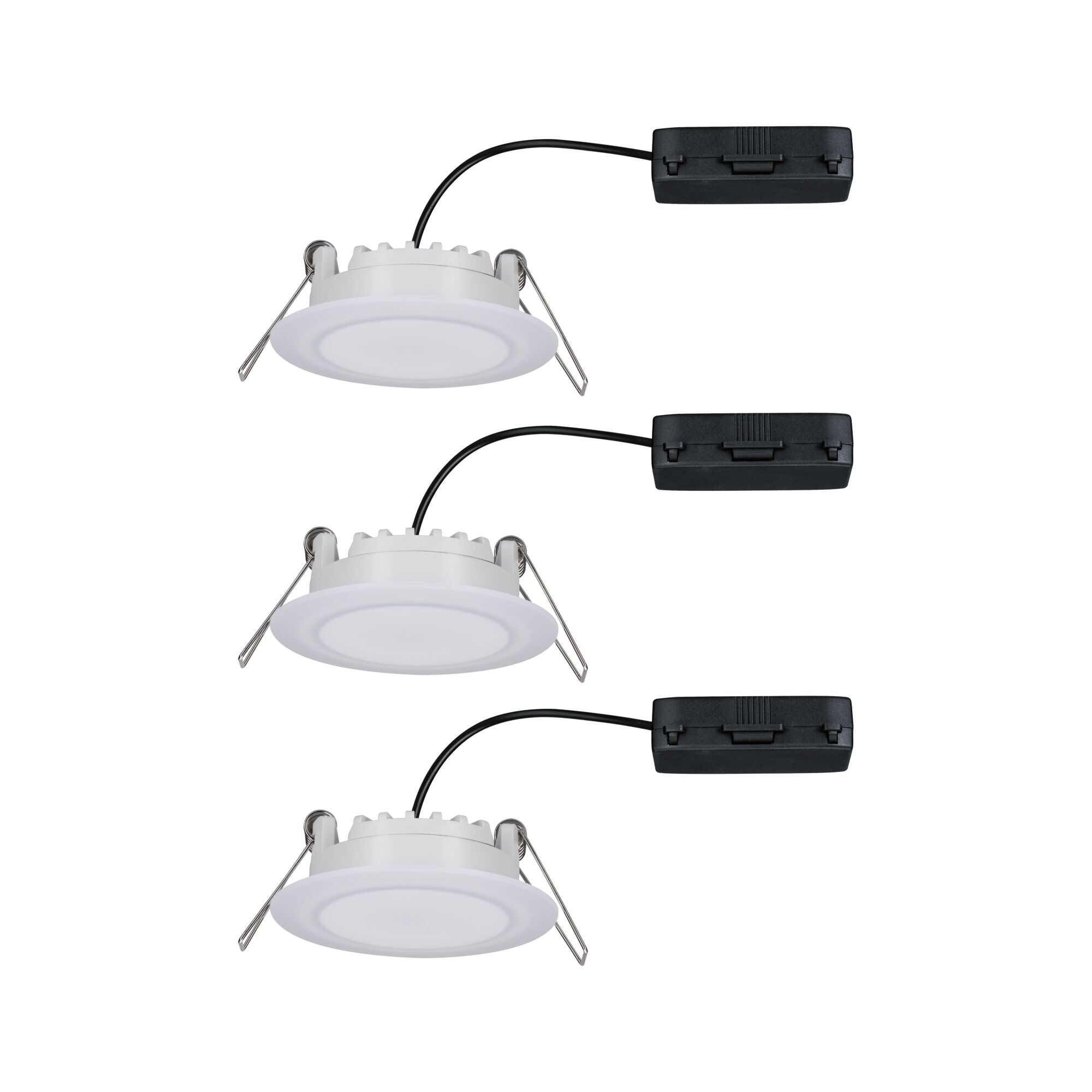 Premium Suon Basisset IP44 rund 90mm 3x5W 3x450lm 230V dimmbar 2700K Satin/Weiß - Paulmann - 99940