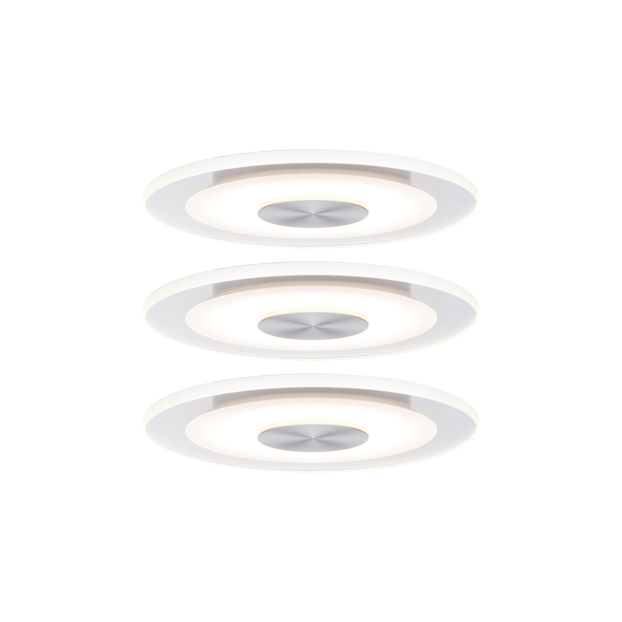 Premium Whirl Basisset rund 120mm 3x4,9W 3x180lm 230V dimmbar 3000K Alu gedreht/Satin - Paulmann - 92907