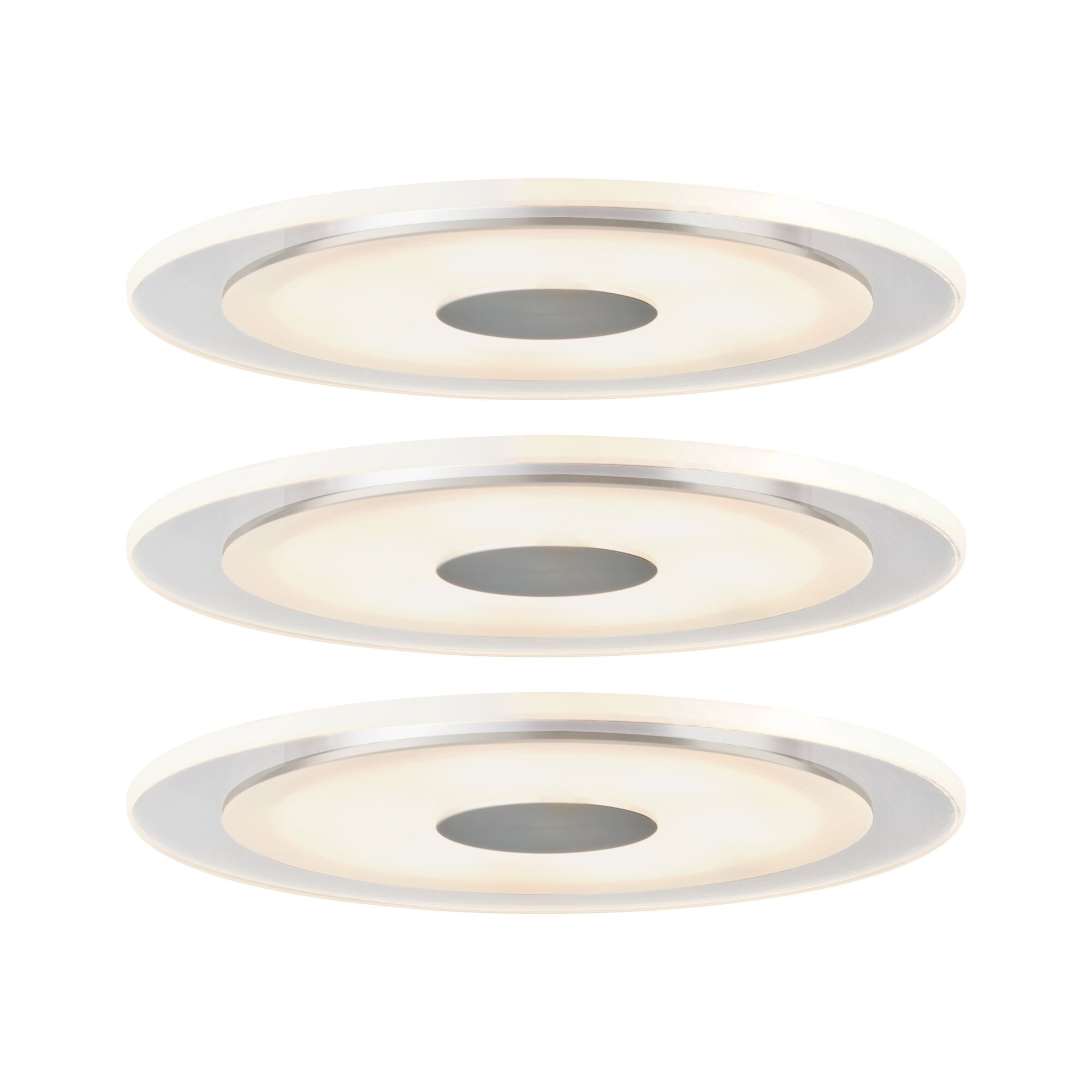 Premium Whirl Basisset rund 150mm 3x6,9W 3x450lm 230V 3000K Alu gedreht/Satin - Paulmann - 92543