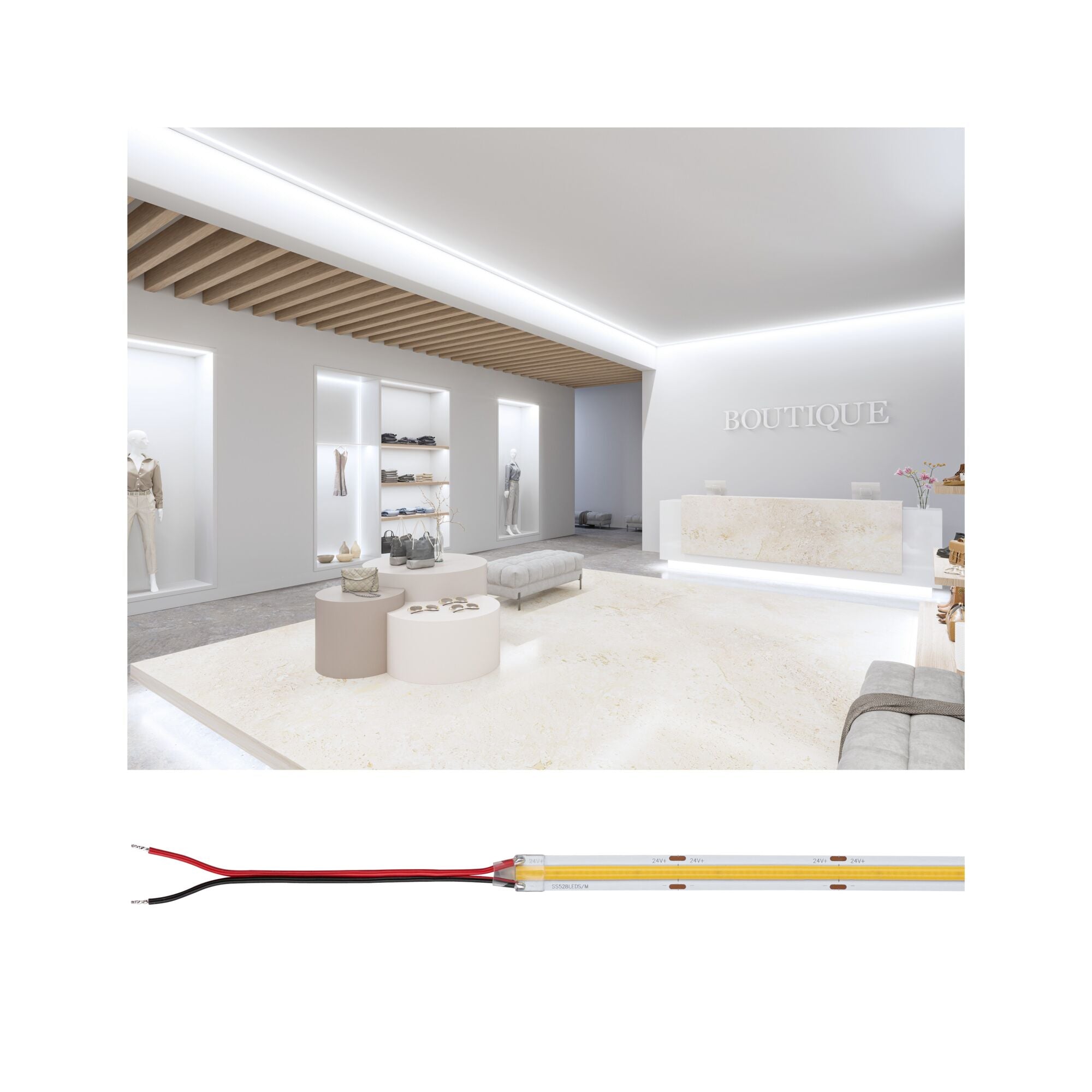 Pro Strip Silver P150 COB 840 5m 65W 1400lm/m 528 LEDs/m 4000K - Paulmann - 76031