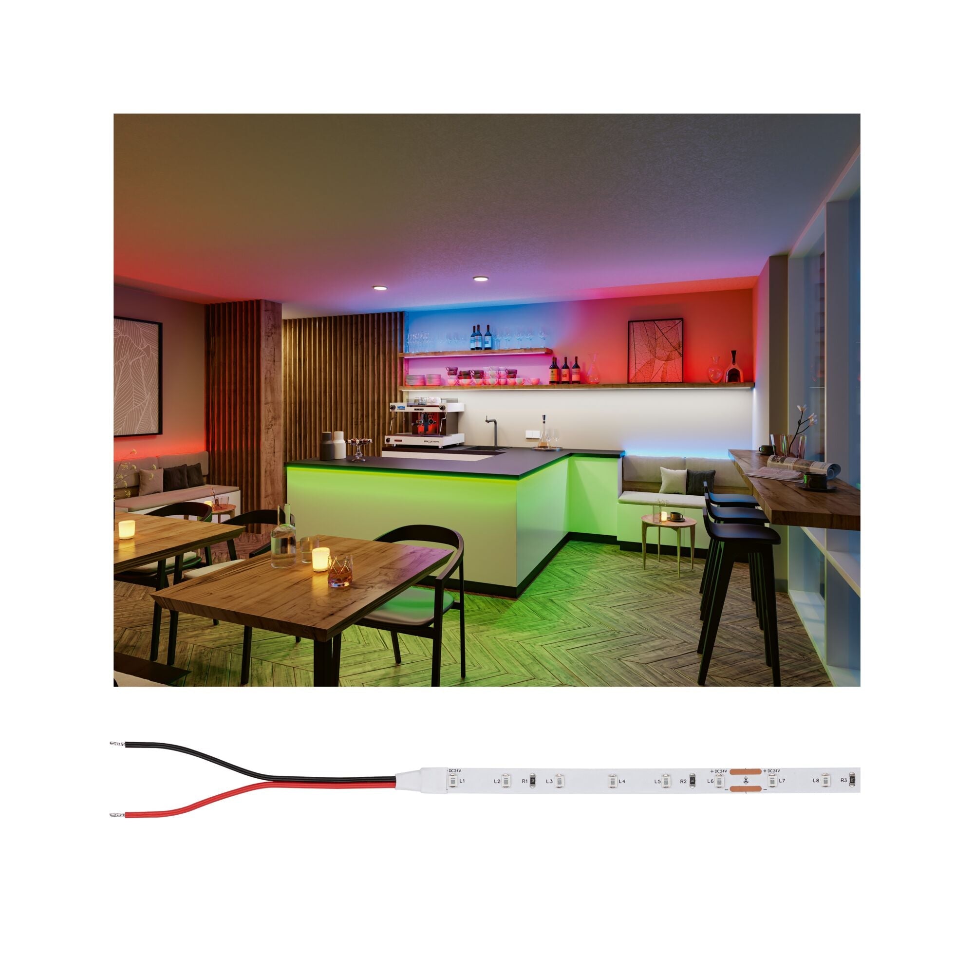 Pro Strip Silver P25 LED rot 5m 20W 80lm/m 60 LEDs/m - Paulmann - 76006