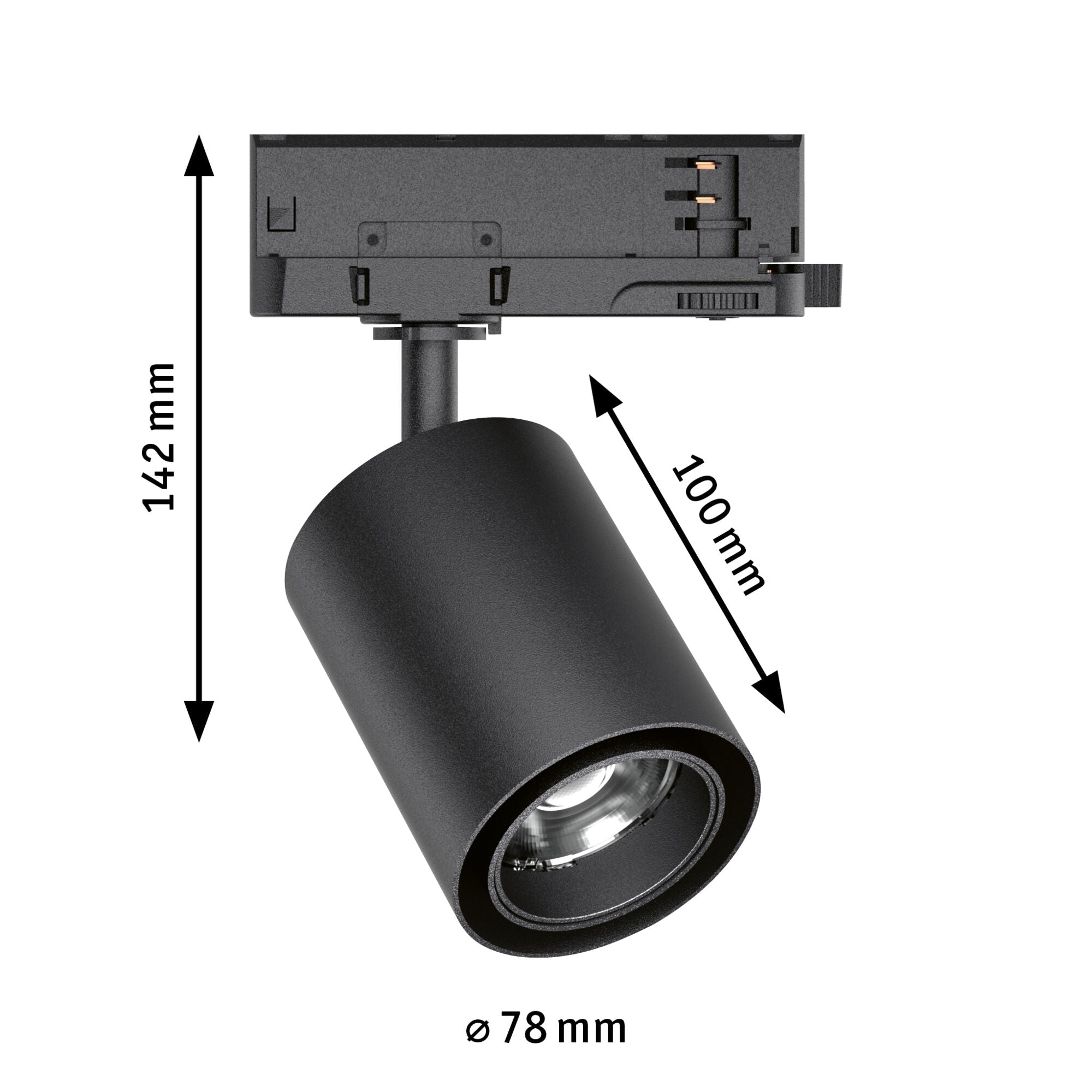 ProRail3 Kratos 36° 1050lm 9W 4000K 230V Schwarz - Paulmann - 96566