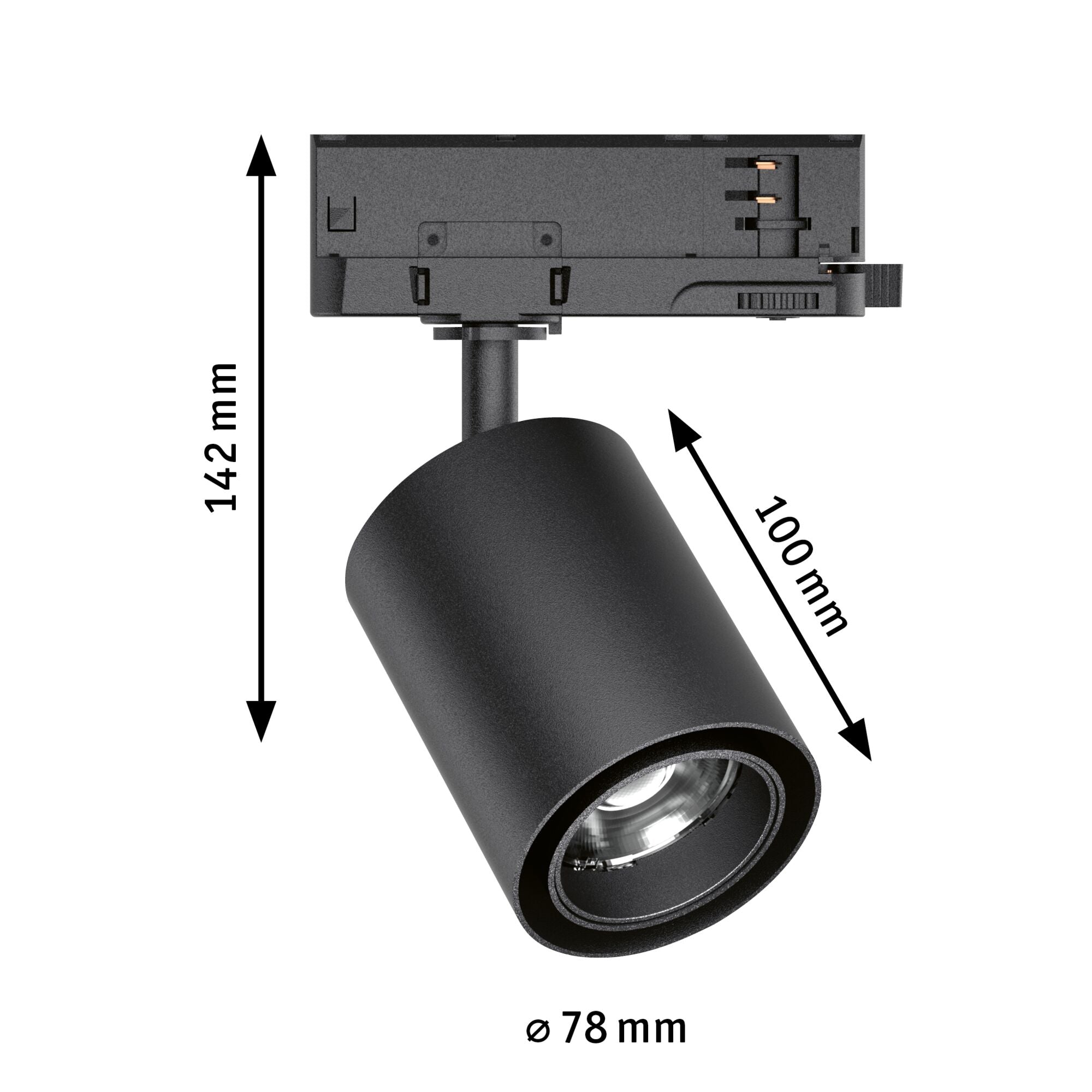 ProRail3 Kratos 36° 2000lm 18,5W 3000K 230V Schwarz - Paulmann - 96548