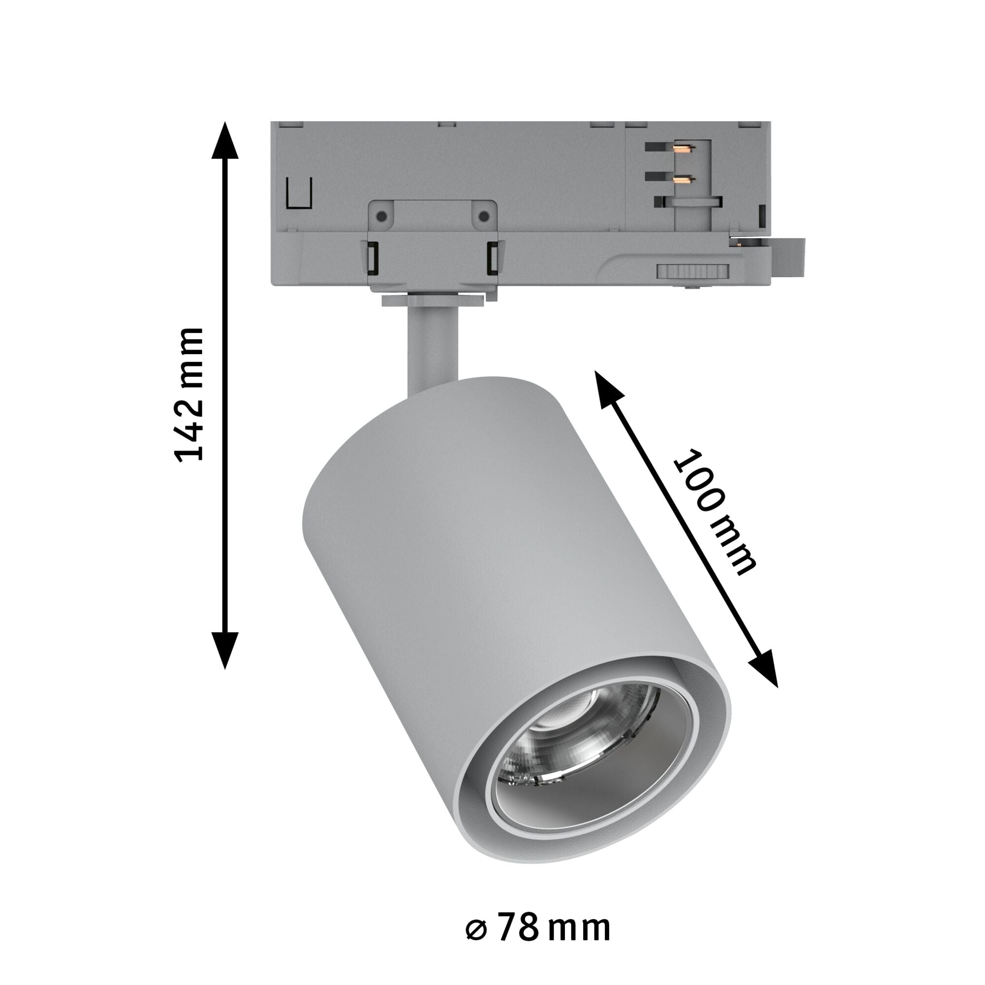 ProRail3 Kratos 36° 2000lm 18,5W 3000K 230V Silber - Paulmann - 96546