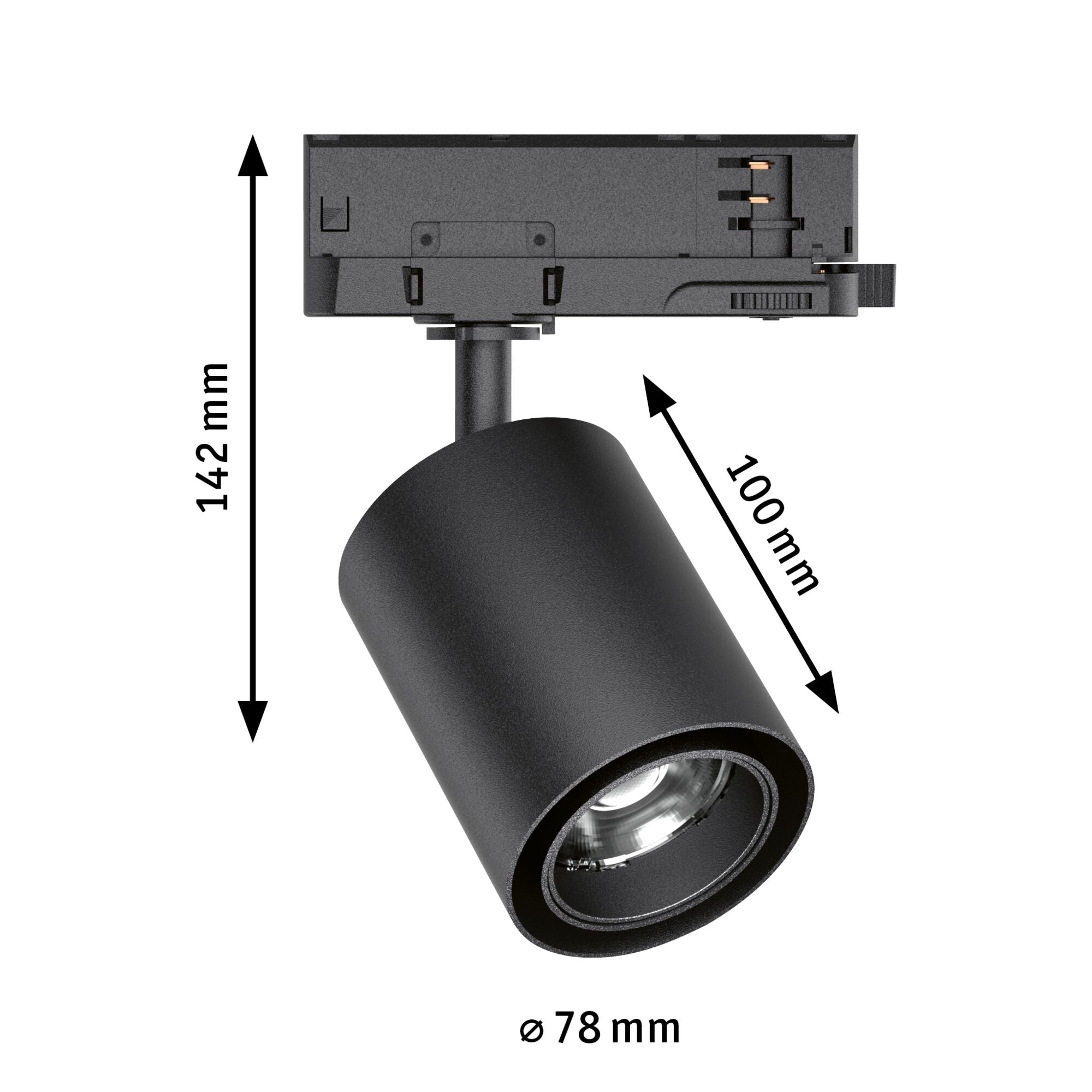 ProRail3 Kratos 36° 3100lm 25W 4000K 230V Schwarz - Paulmann - 96578
