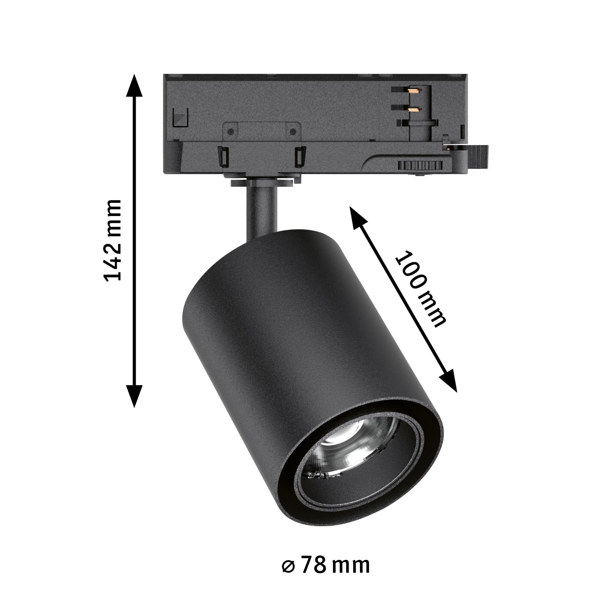 ProRail3 Kratos 50° 1000lm 9W 3000K 230V Schwarz - Paulmann - 96563