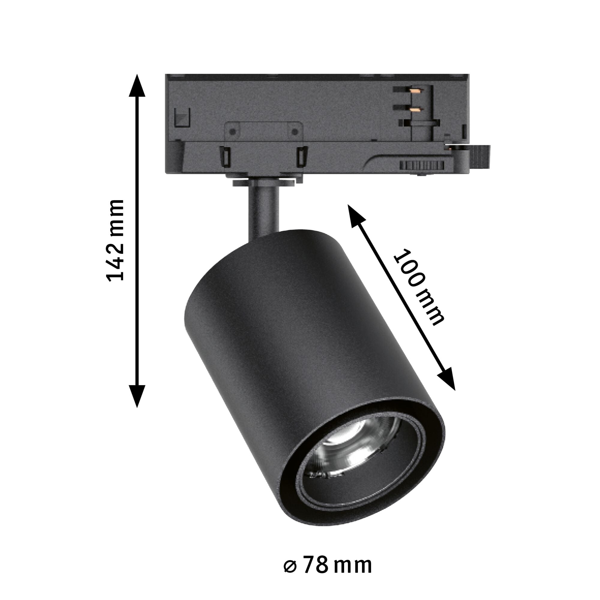 ProRail3 Kratos 50° 3100lm 25W 4000K 230V Schwarz - Paulmann - 96581