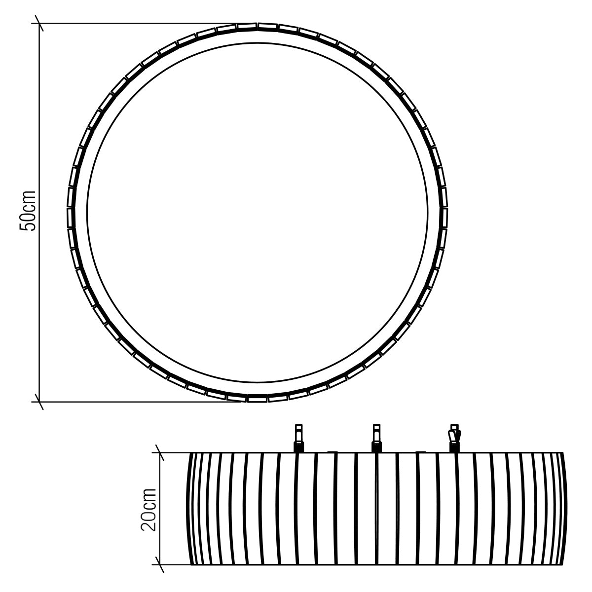 Barrel LED Deckenlampe aus Teakholz