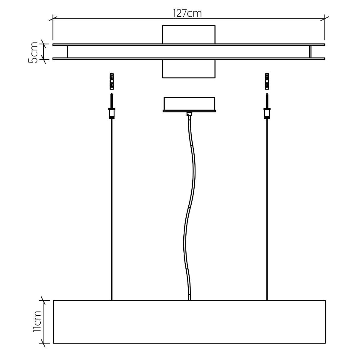 Clean LED-Pendelleuchte aus Teakholz
