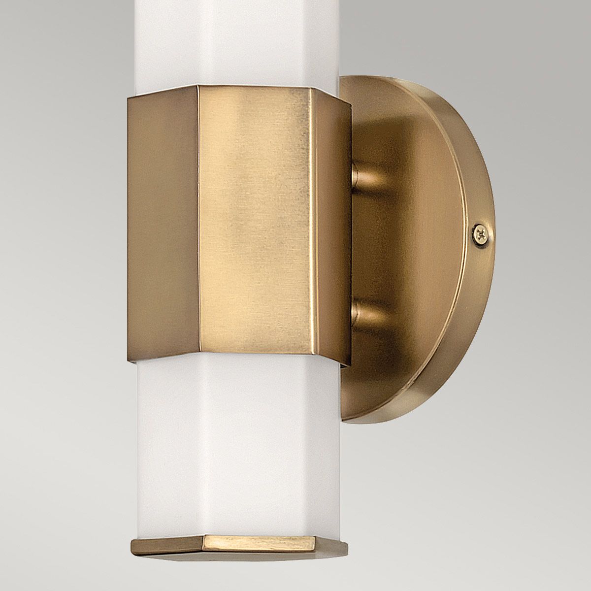 Facet Single LED Wandlampe - Heritage Brass IP44