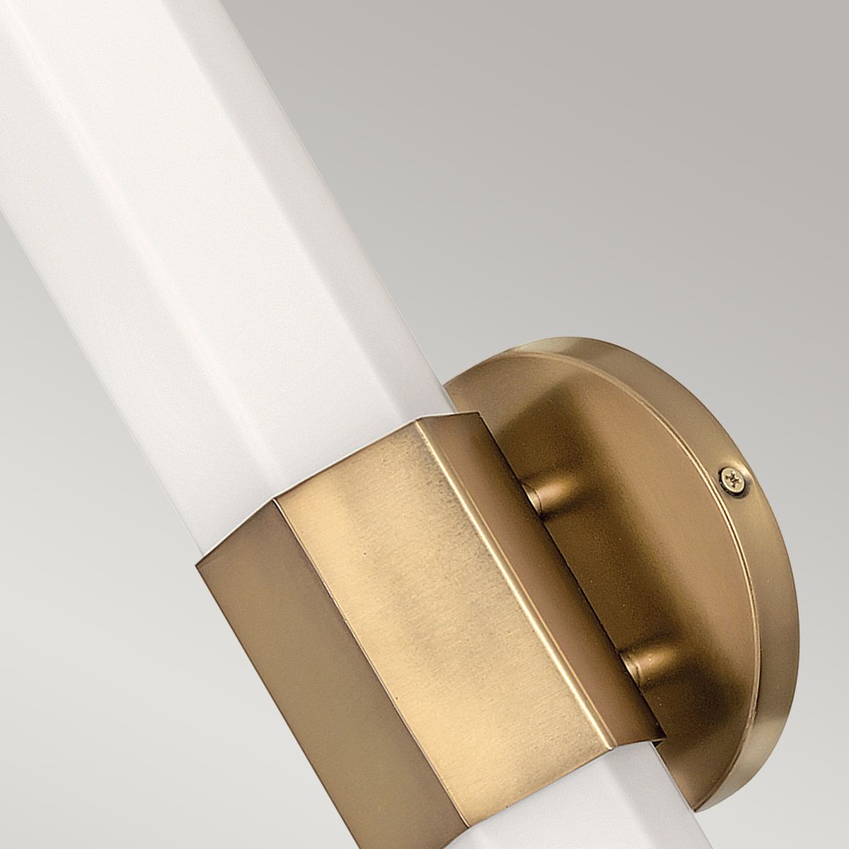 Facet Single LED Wandlampe - Heritage Brass IP44