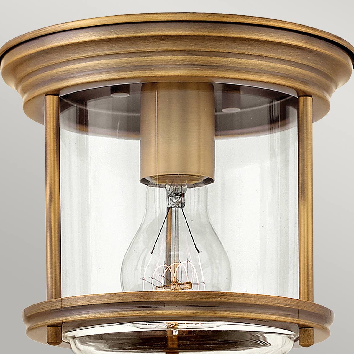 Hadrian Deckenleuchte – Clear Glass / Brushed Bronze