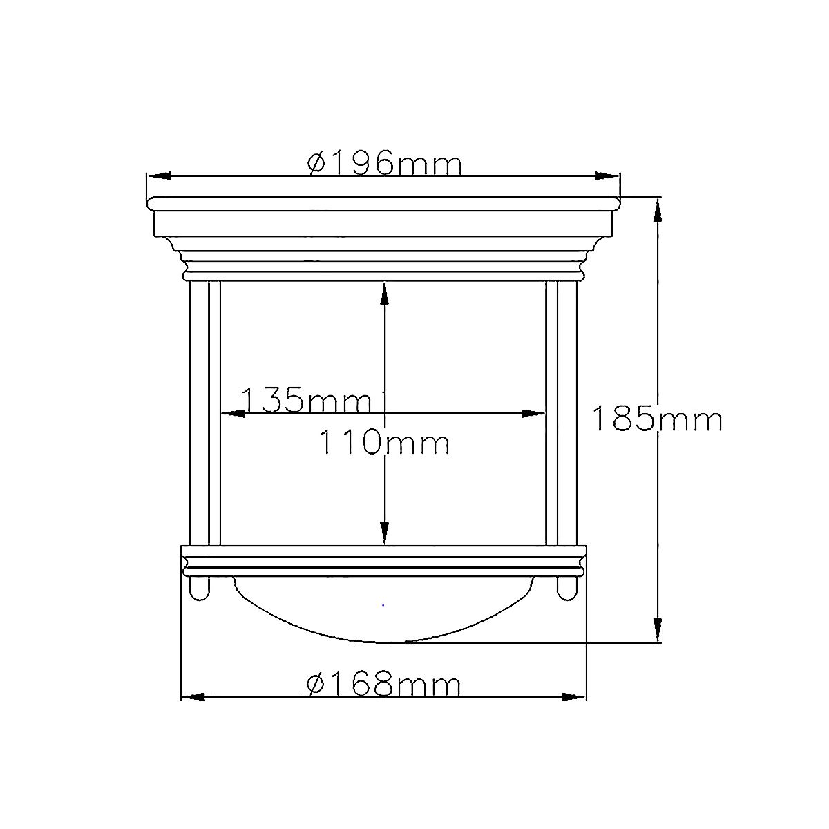 Hadrian Deckenleuchte – Clear Glass / Brushed Bronze