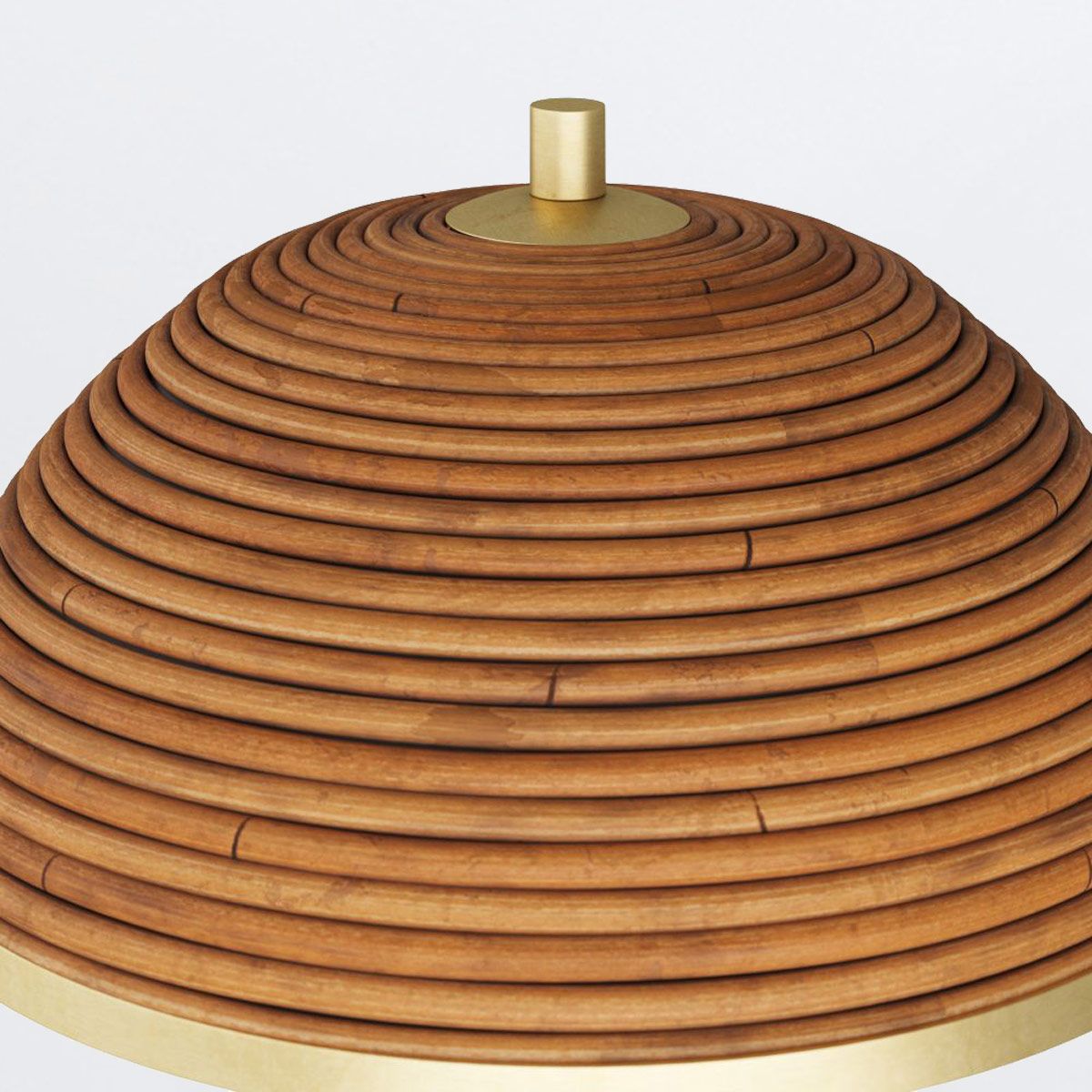 Arteriors Annette Tischleuchte 2-flammig in natürliches Rattan und Antikmessing
