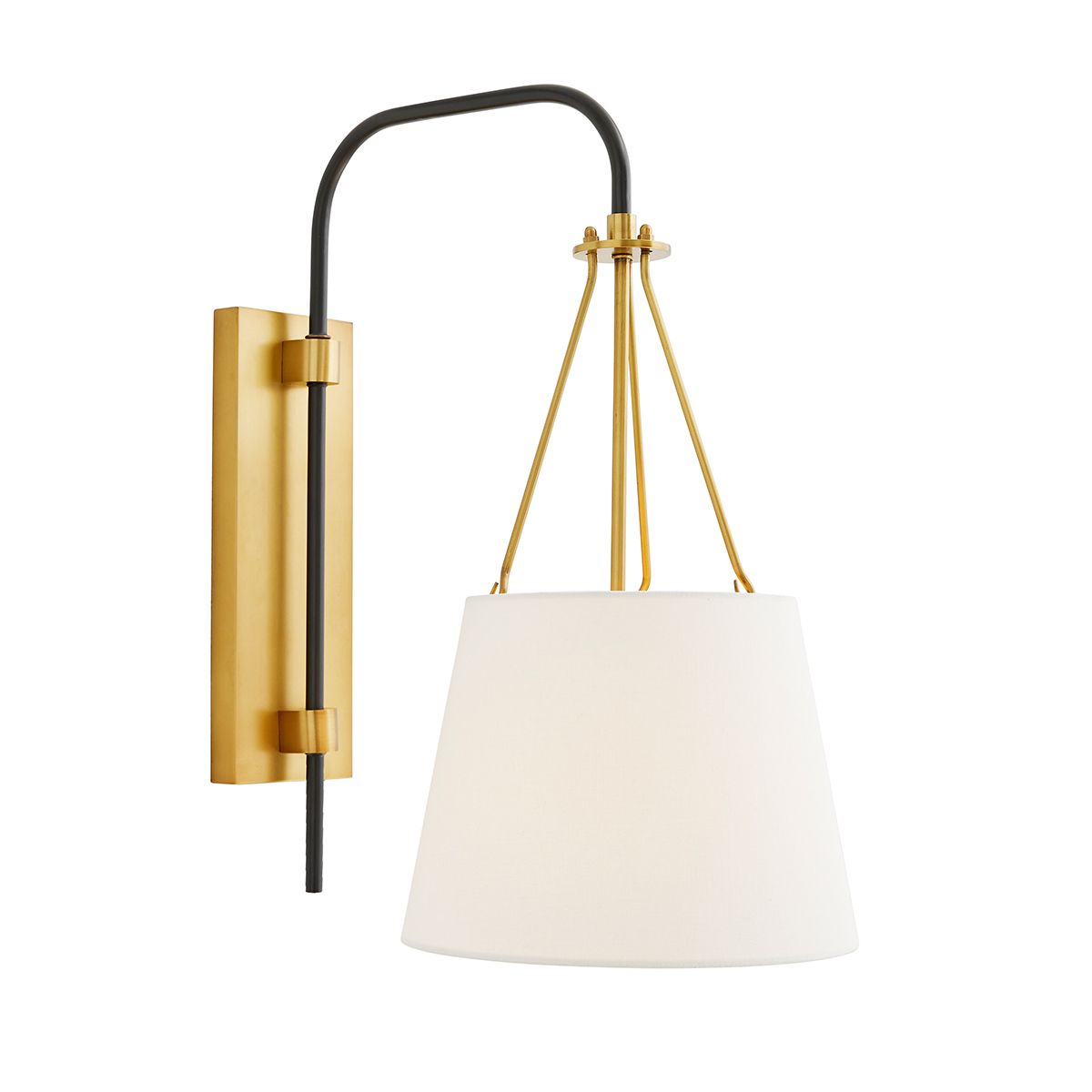 Arteriors Franklin Wandleuchte 1-flammig in Antikmessing und Bronze