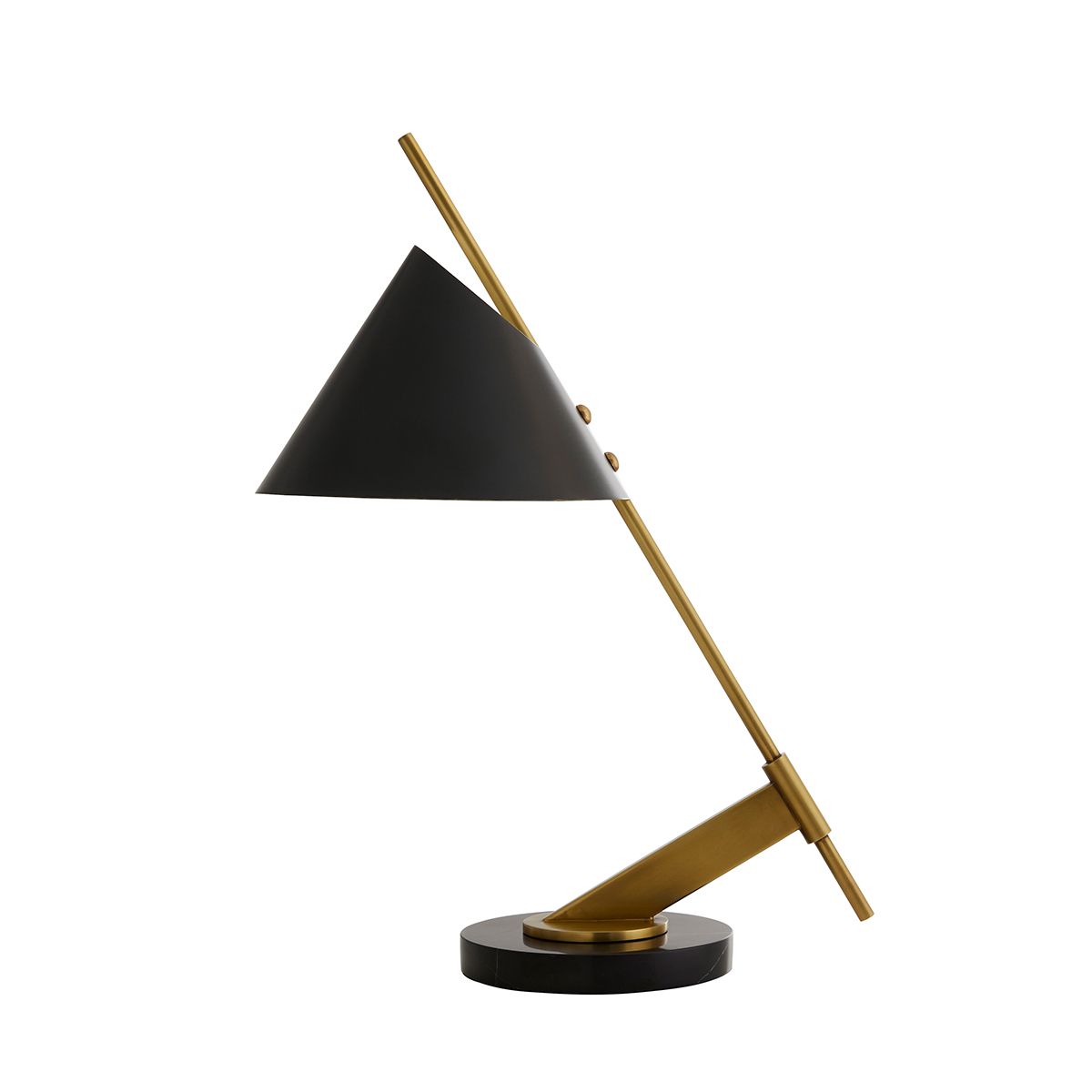 Arteriors Jenkins Tischleuchte 1-flammig in Bronze und Antikmessing