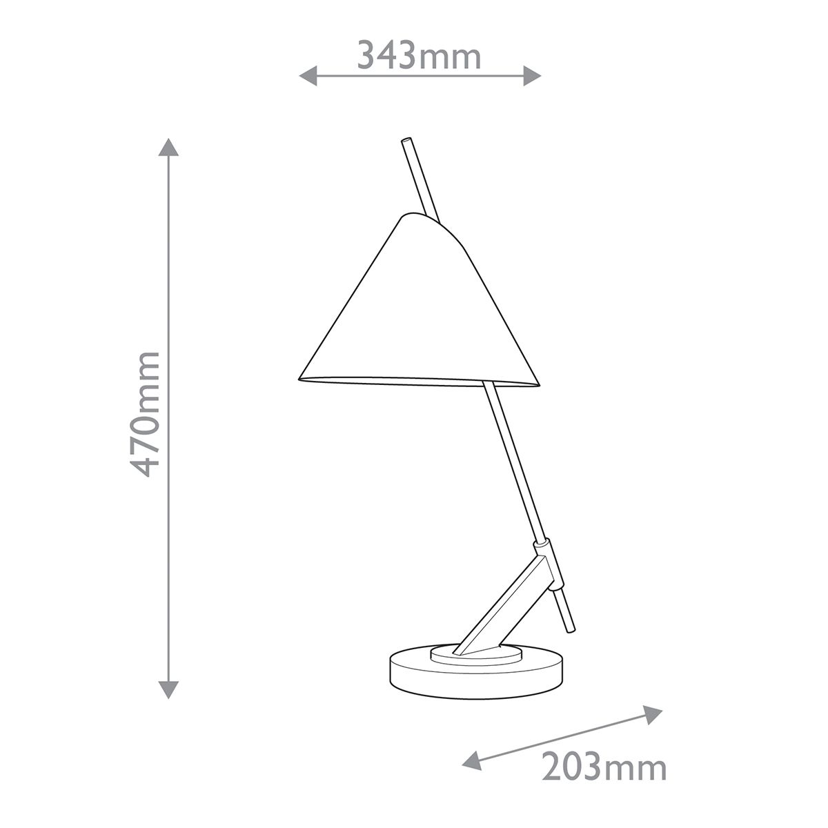 Arteriors Jenkins Tischleuchte 1-flammig in Bronze und Antikmessing