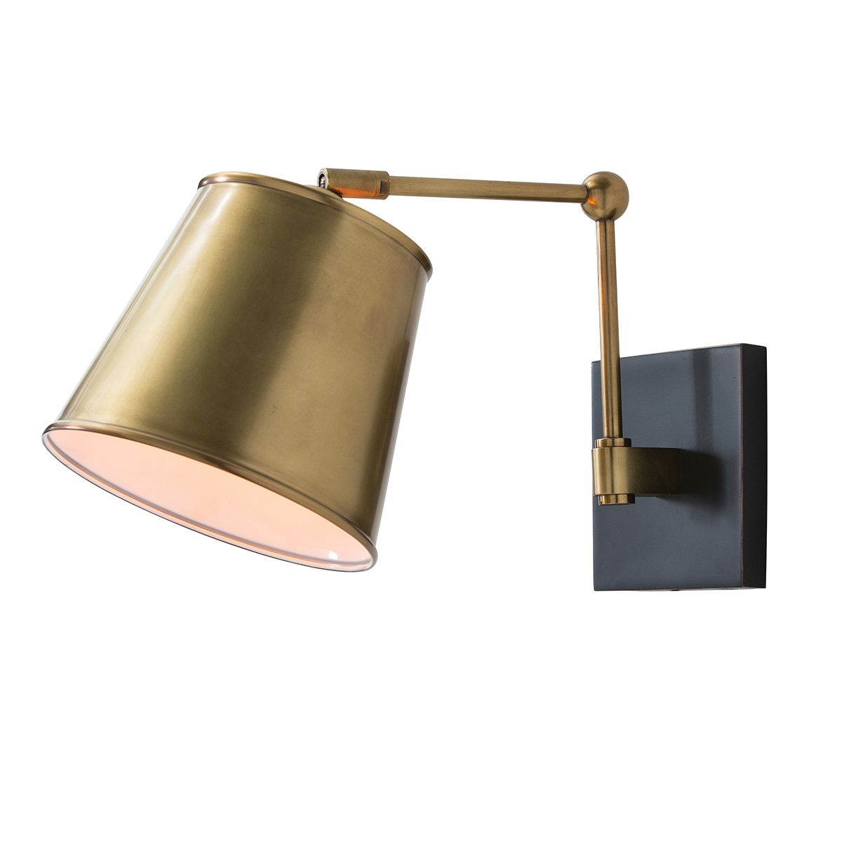 Arteriors Watson Wandleuchte 1-flammig in Antikmessing und Bronze