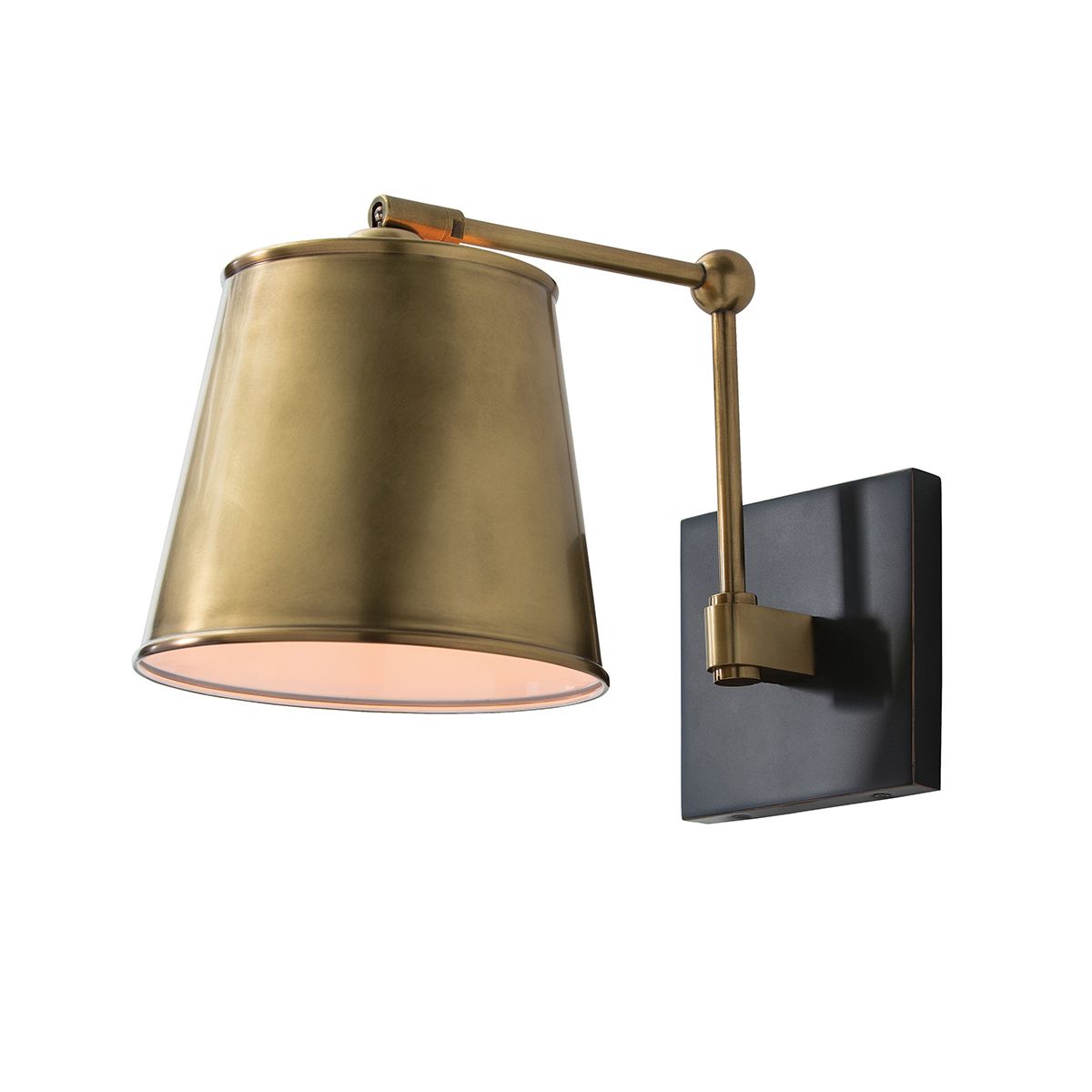 Arteriors Watson Wandleuchte 1-flammig in Antikmessing und Bronze