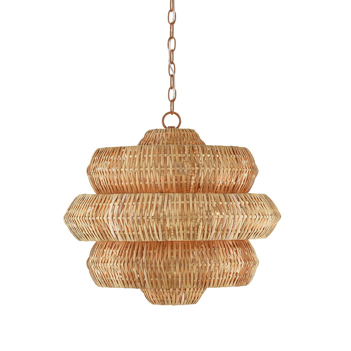 Currey & Company – Antibes Kronleuchter 3-flammig Natur/Beige