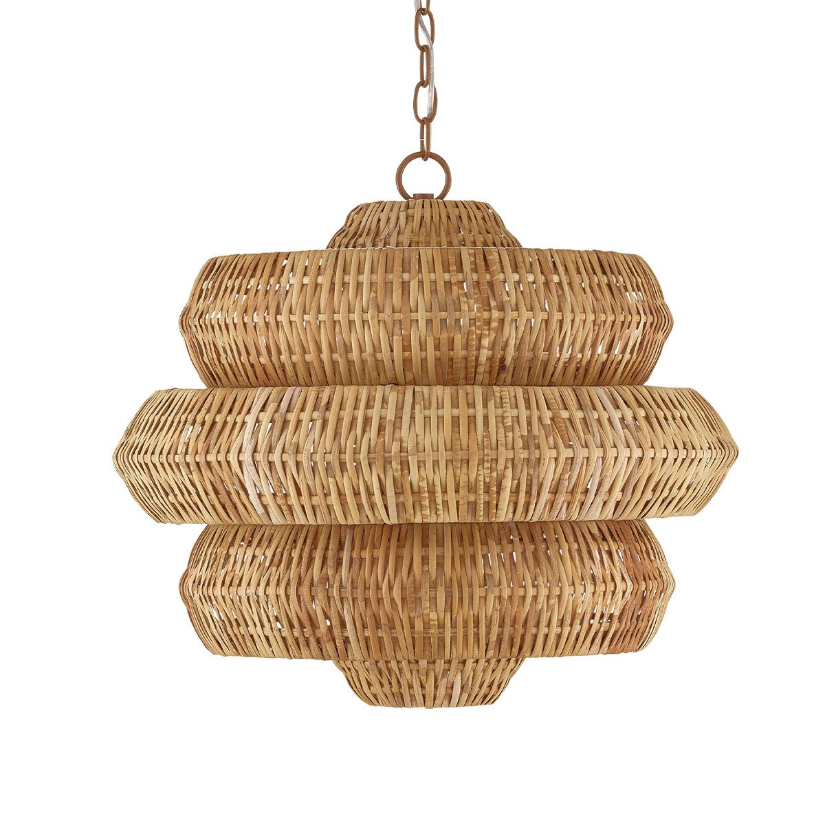 Currey & Company – Antibes Kronleuchter 3-flammig Natur/Beige