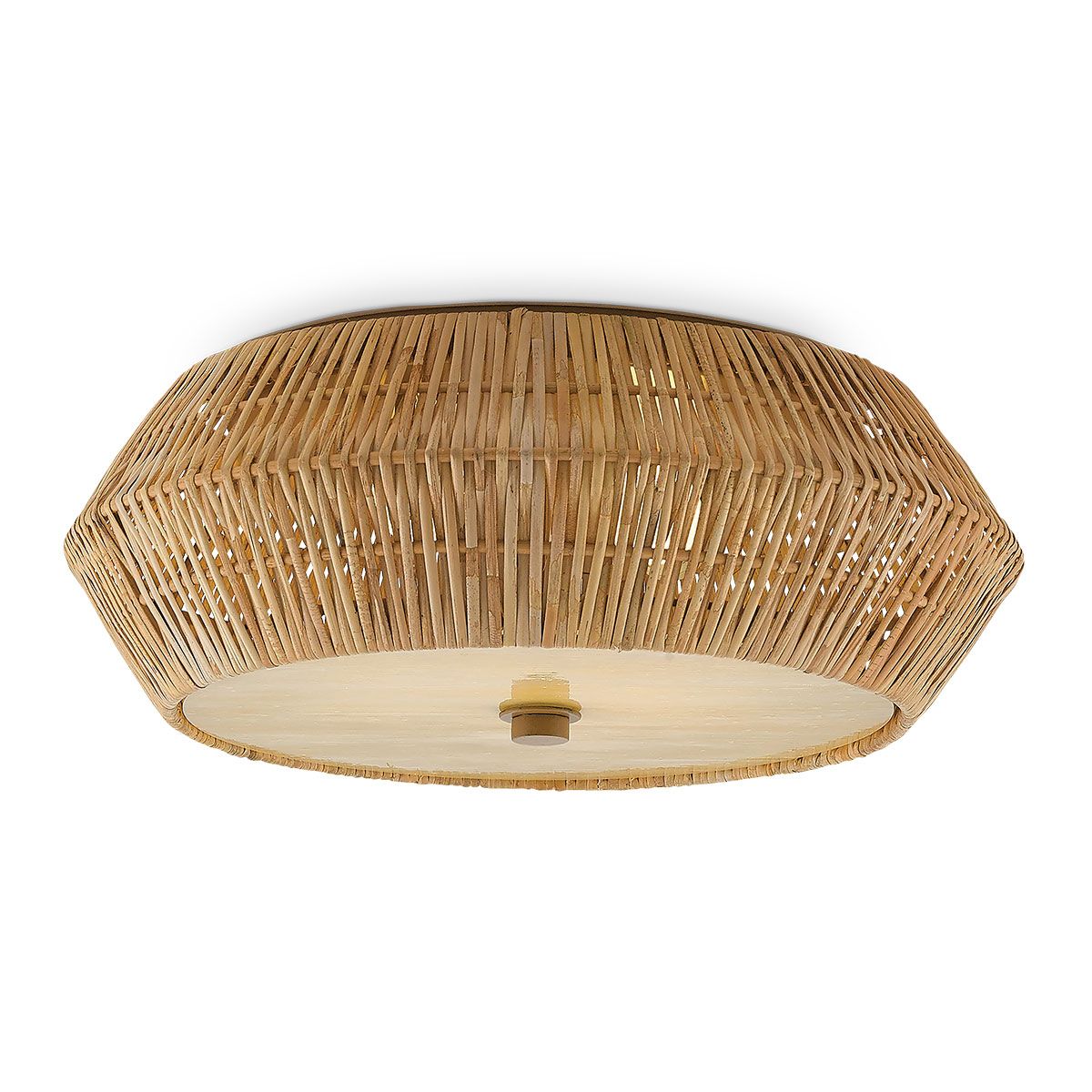 Currey & Company – Antibes Deckenleuchte 2-flammig Natur/Beige