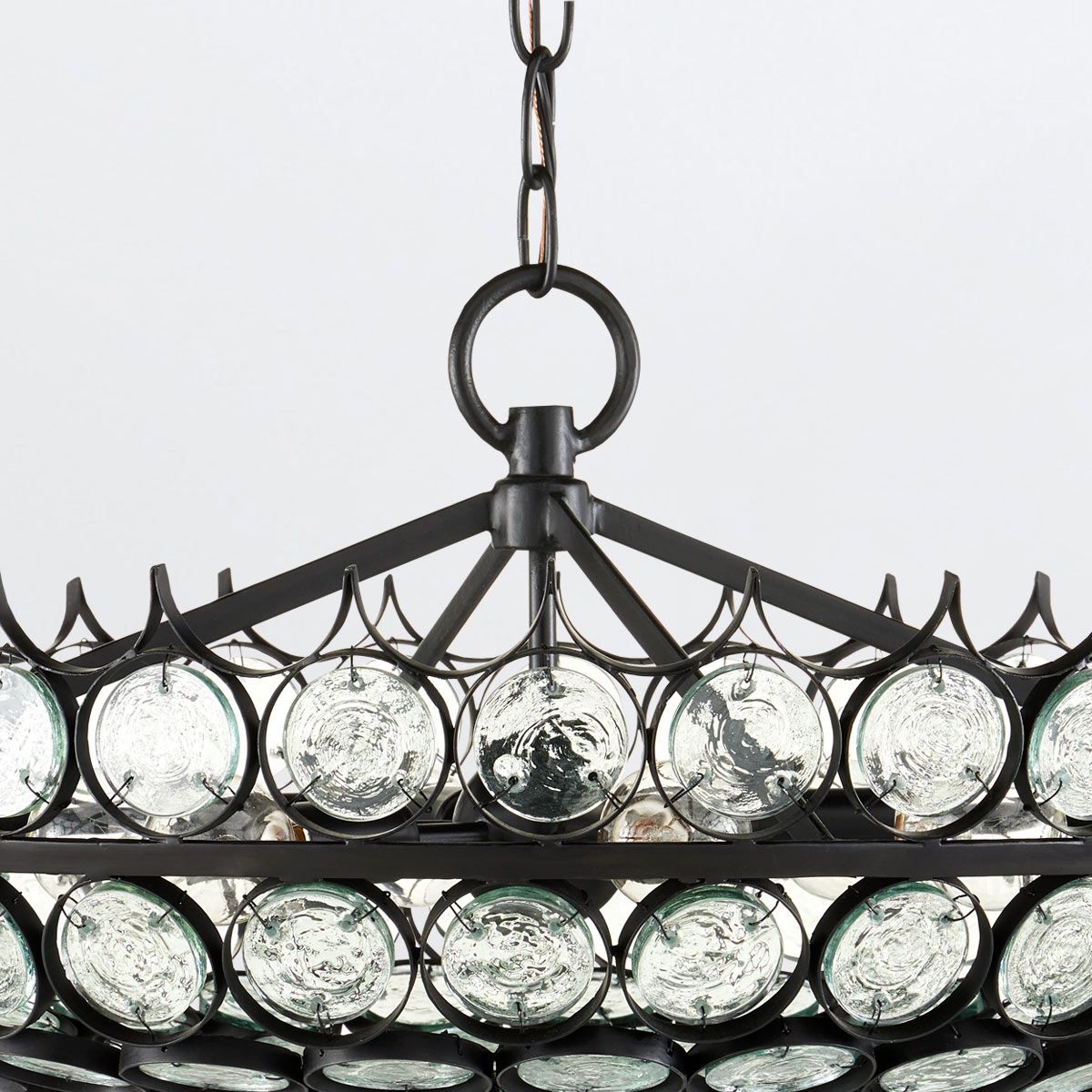Currey & Company – Augustus Kronleuchter 6-flammig Transparent/Bronze