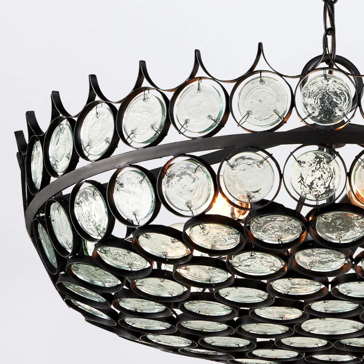 Currey & Company – Augustus Kronleuchter 6-flammig Transparent/Bronze