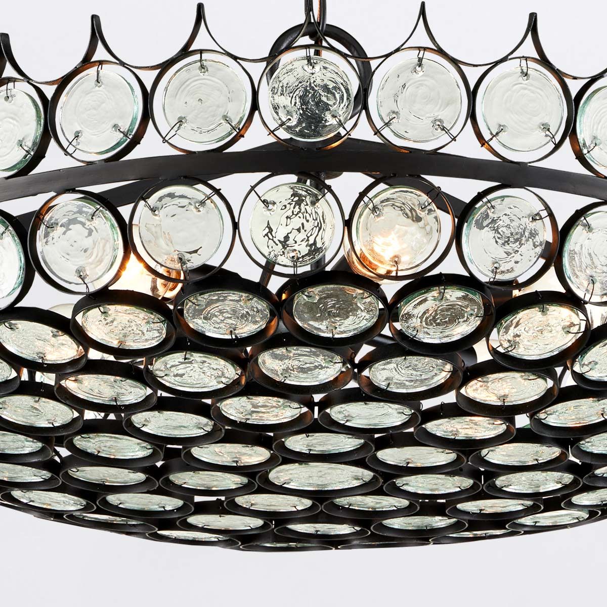 Currey & Company – Augustus Kronleuchter 6-flammig Transparent/Bronze