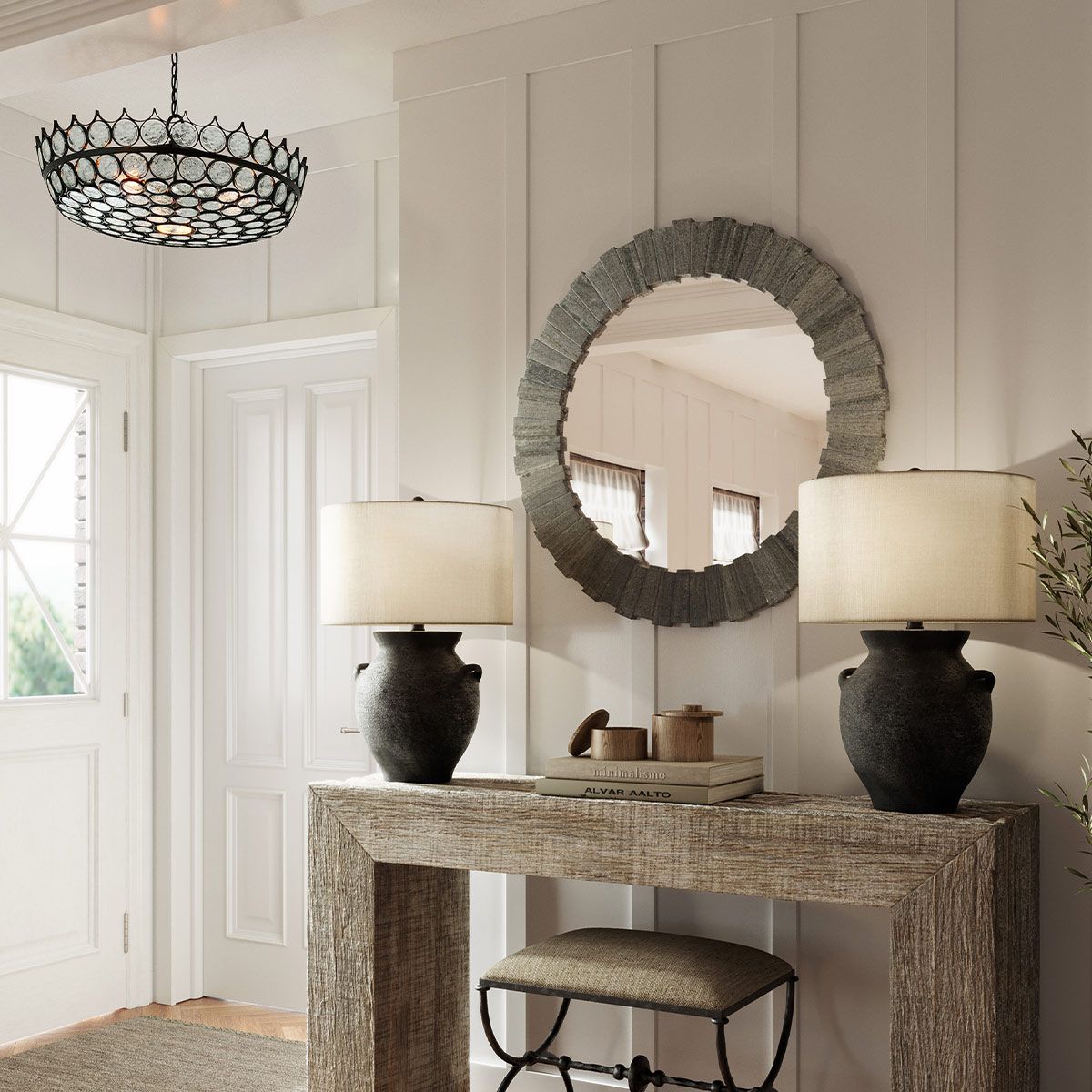 Currey & Company – Augustus Kronleuchter 6-flammig Transparent/Bronze