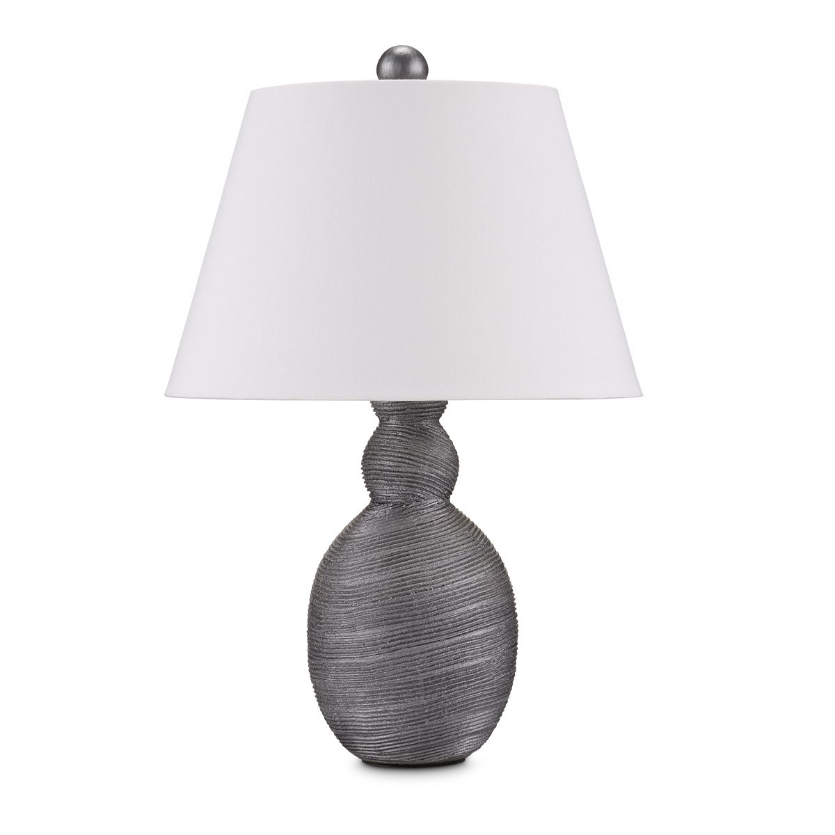 Currey & Company – Basalt Tischleuchte 1-flammig Grau