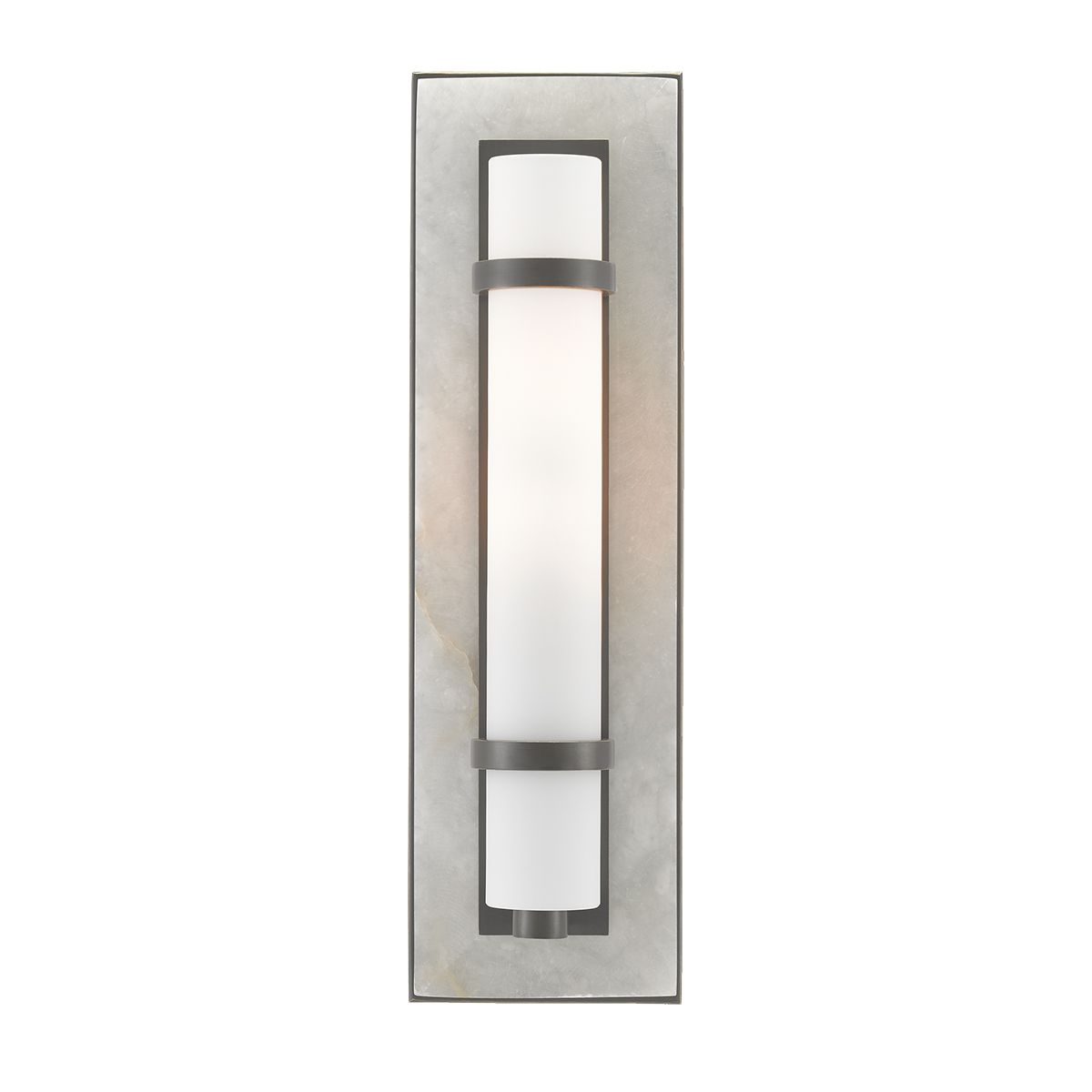 Currey & Company – Bruneau Wandleuchte 1-flammig Natur/Weiß/Bronze