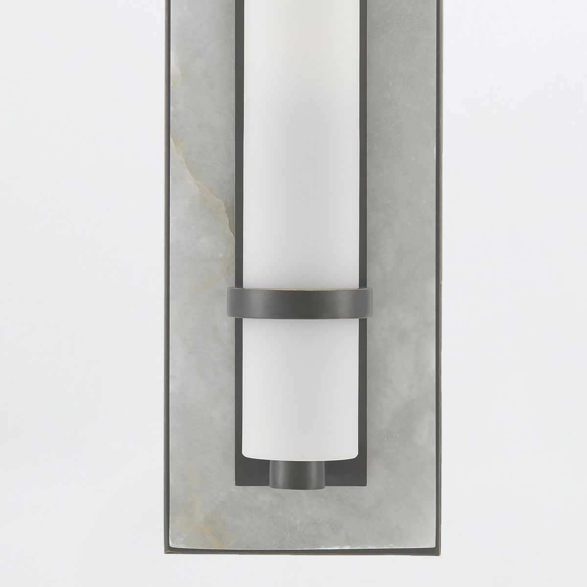 Currey & Company – Bruneau Wandleuchte 1-flammig Natur/Weiß/Bronze