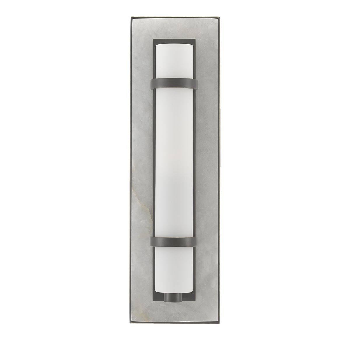 Currey & Company – Bruneau Wandleuchte 1-flammig Natur/Weiß/Bronze