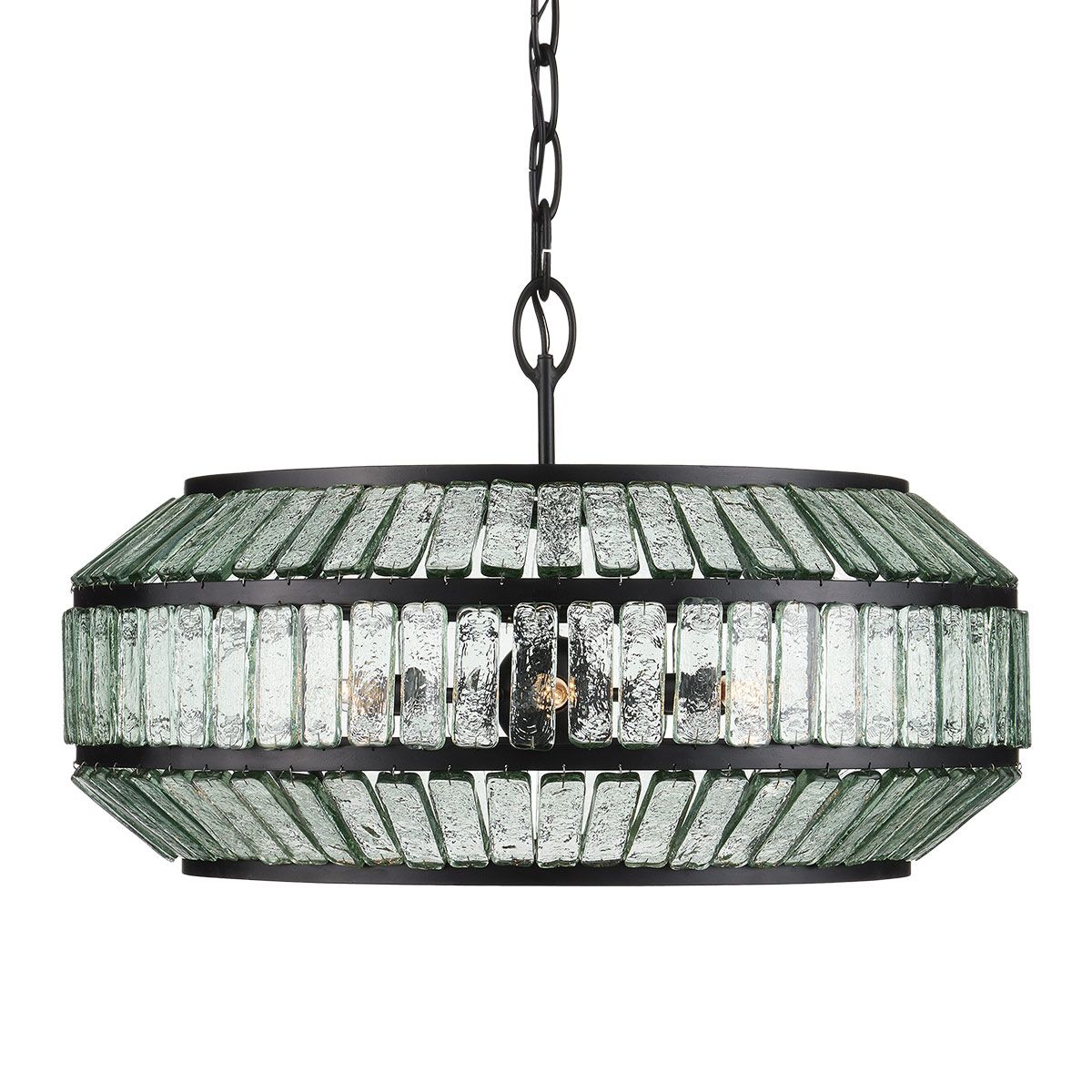 Currey & Company – Centurion Kronleuchter 6-flammig Transparent/Schwarz