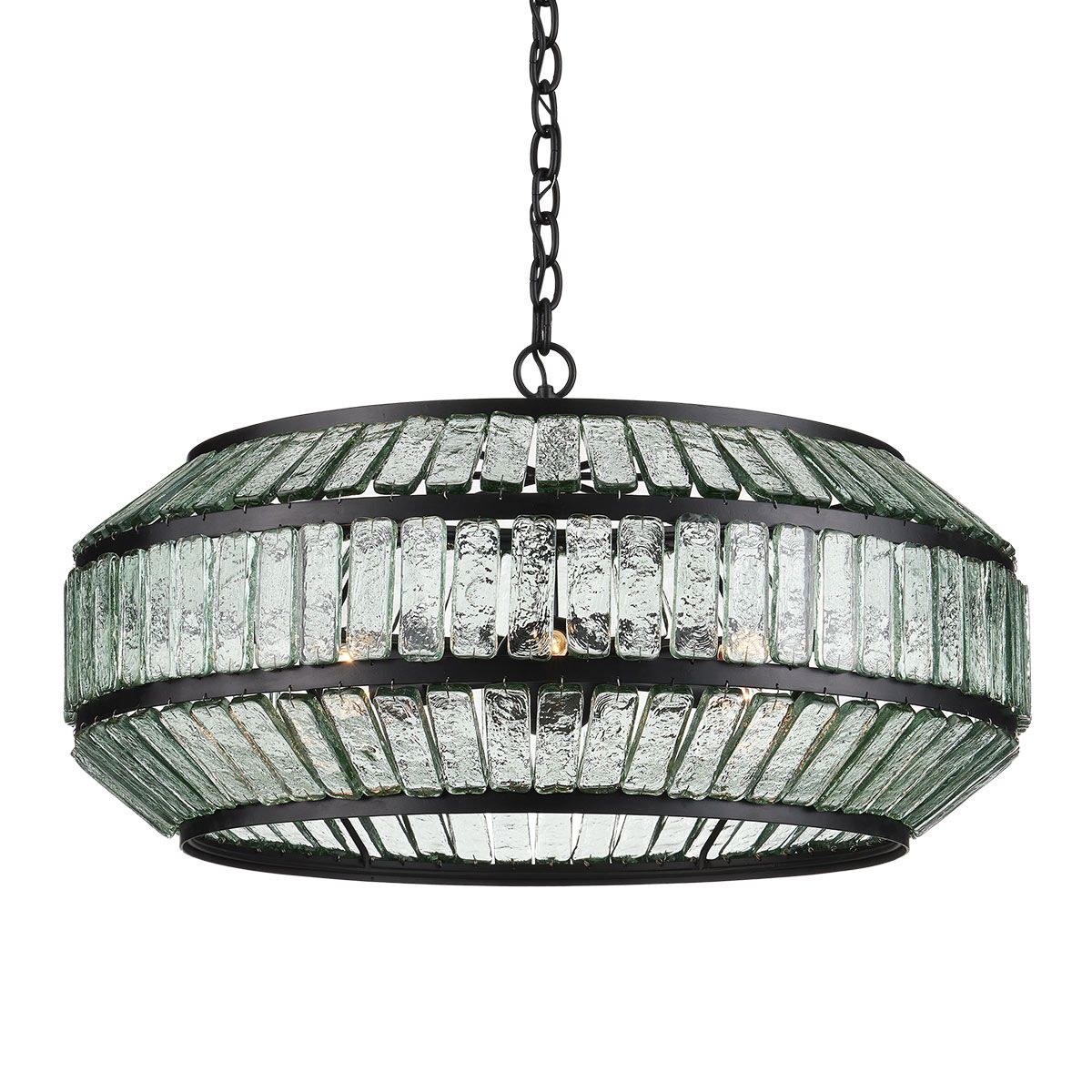 Currey & Company – Centurion Kronleuchter 6-flammig Transparent/Schwarz