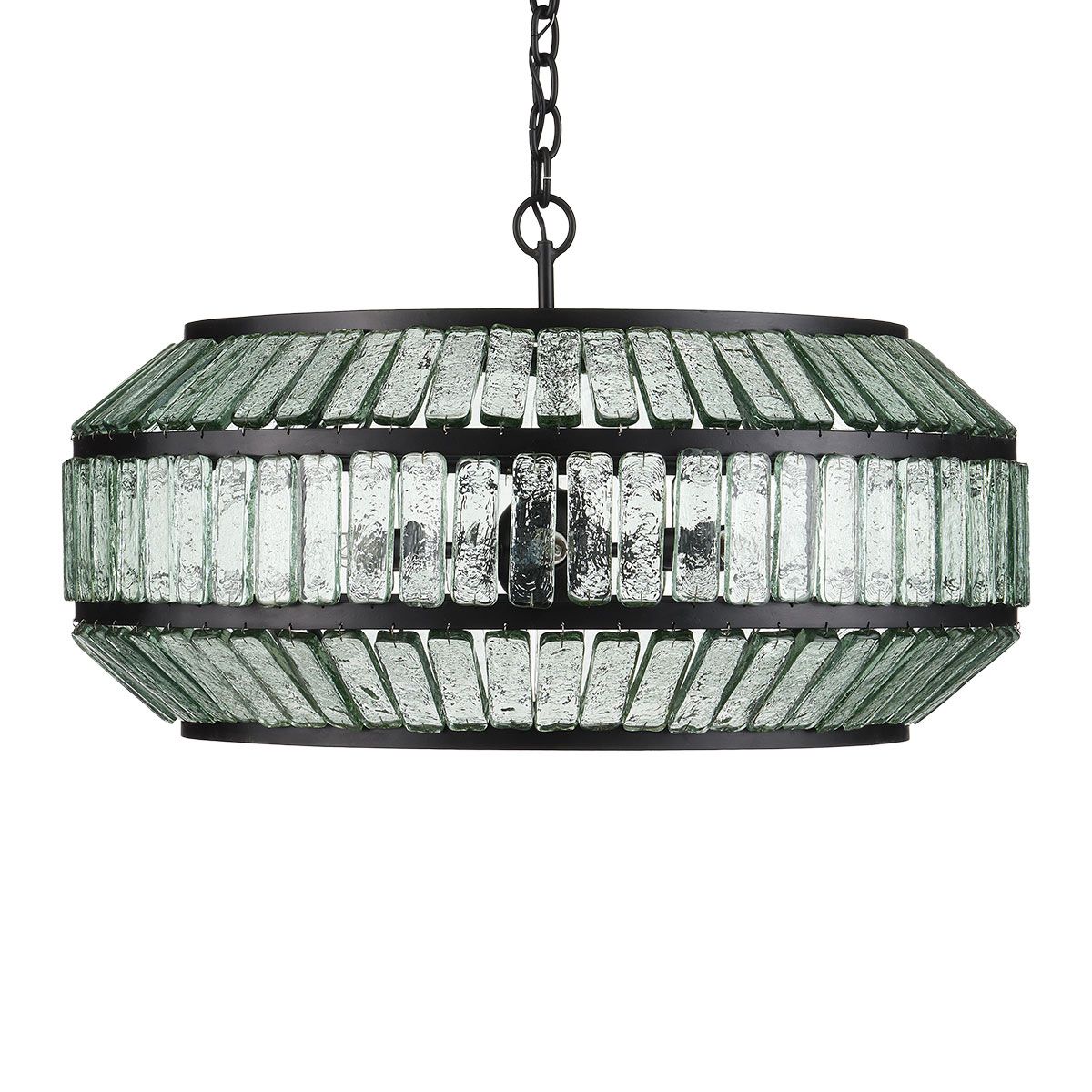 Currey & Company – Centurion Kronleuchter 6-flammig Transparent/Schwarz