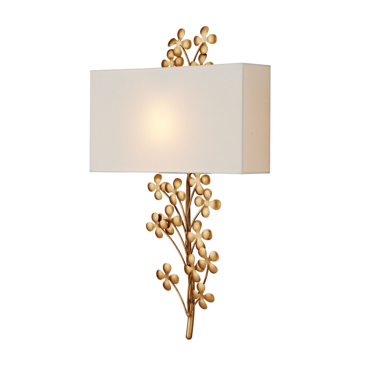 Currey & Company – Cloverfield Wandleuchte 2-flammig Gold
